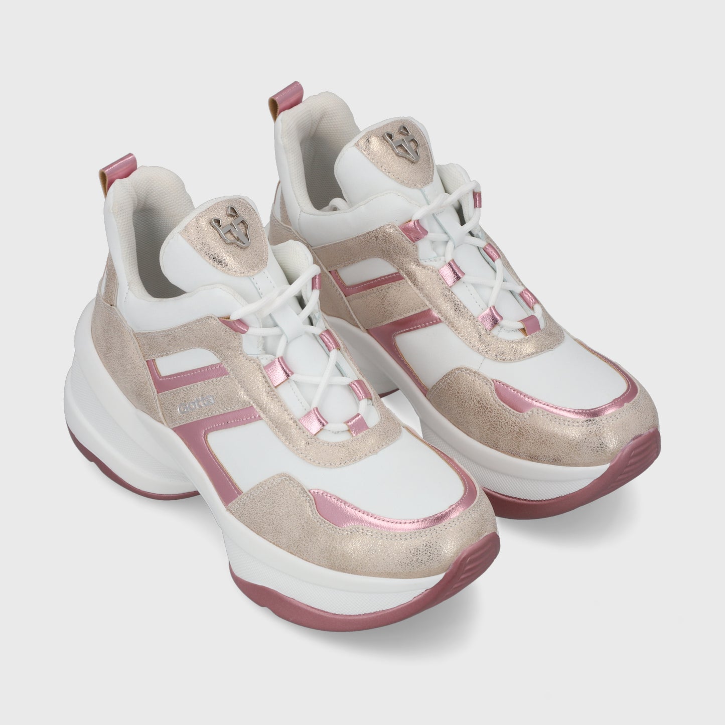 Zapatilla Plataforma Rosada Mujer 13162