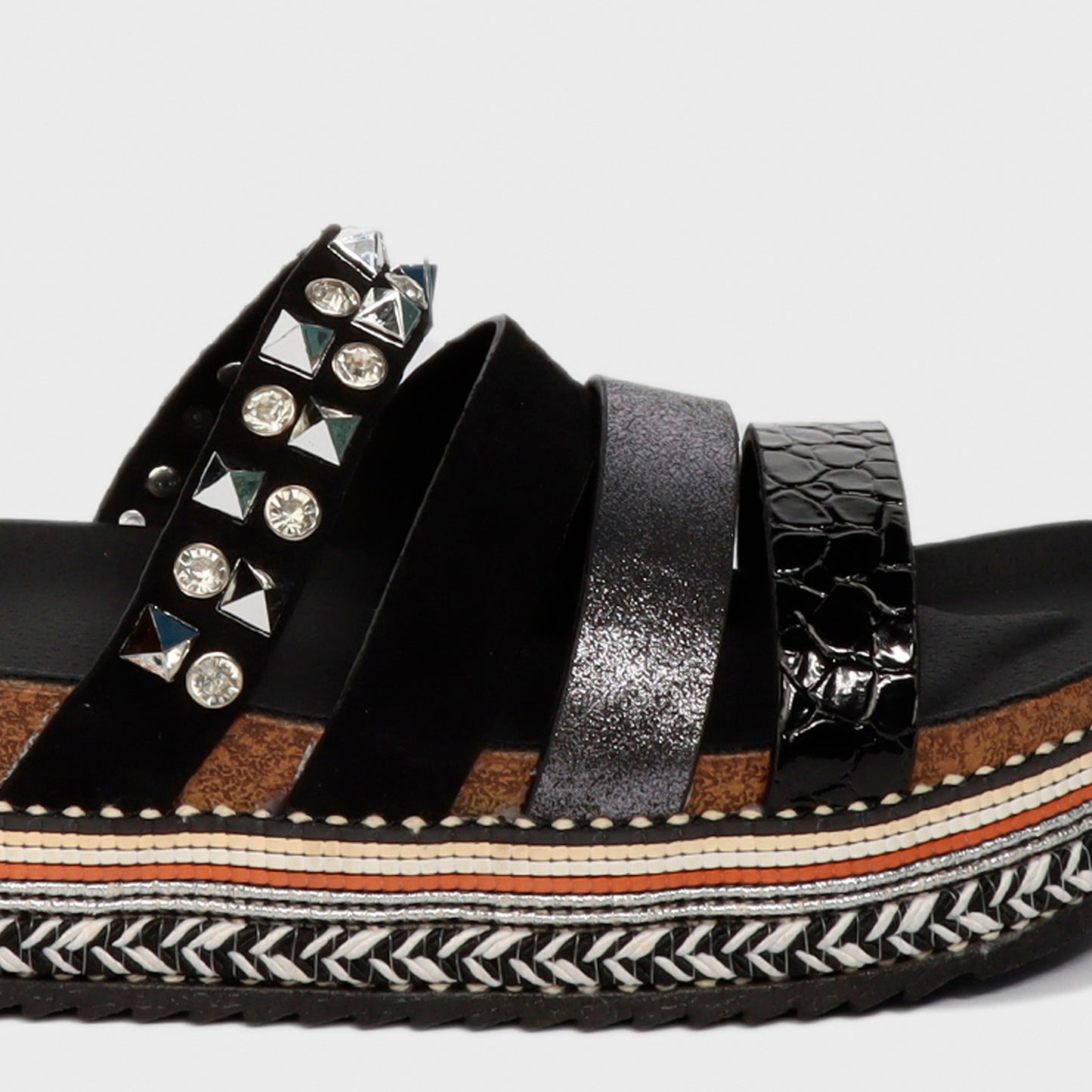 Sandalia Plataforma Multicolor Mujer 13172