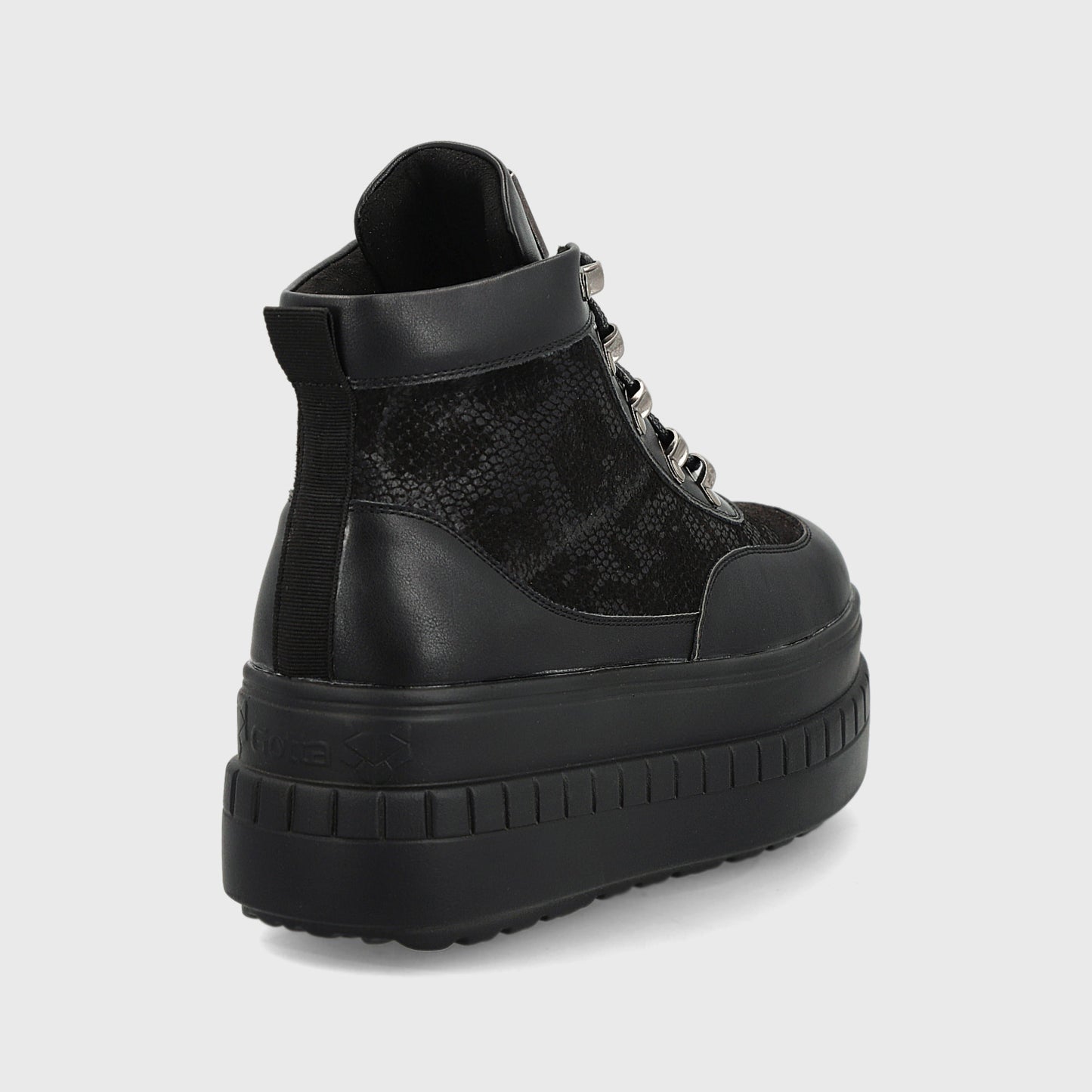 Zapatilla Plataforma Negra Mujer 13267