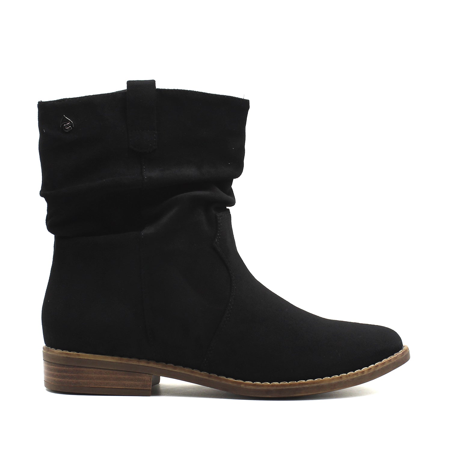 BotÃn Negro Mujer Plano BOTÍN PLANO GAMUZA NEGRO 13561 – Gotta Perú