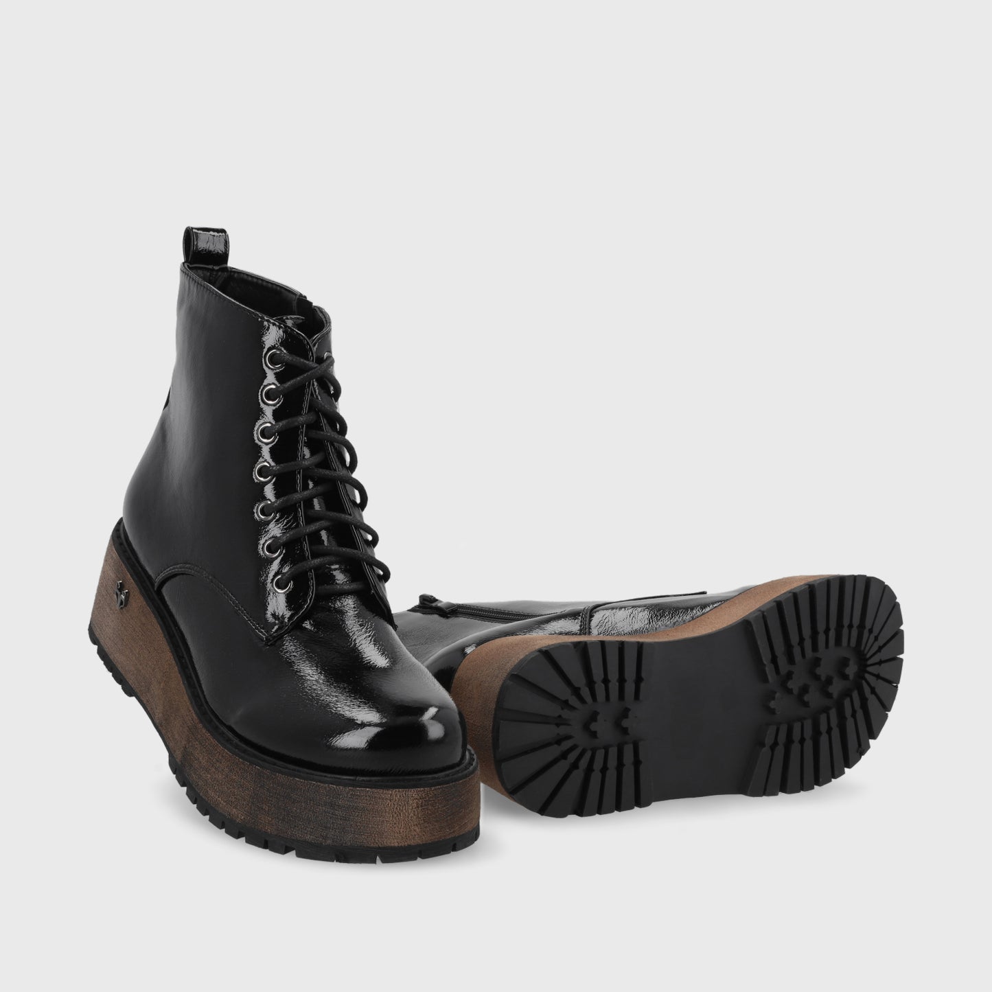 Botín Plataforma Negro Mujer 15111