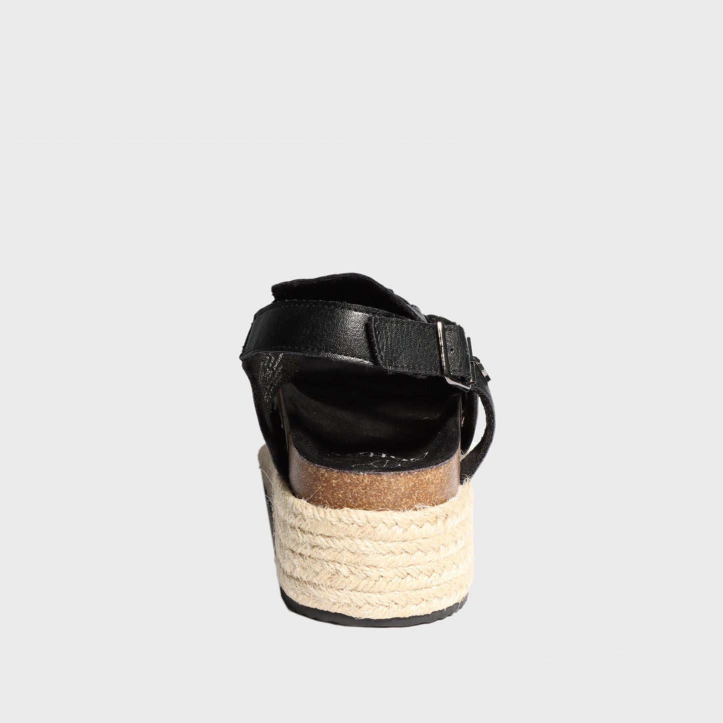 Sandalia Plataforma Negra Mujer 15250