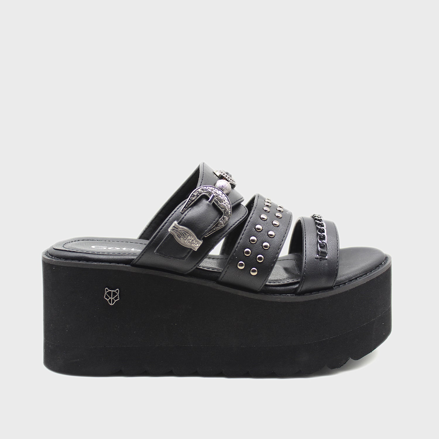 Sandalia Negra Mujer 15621
