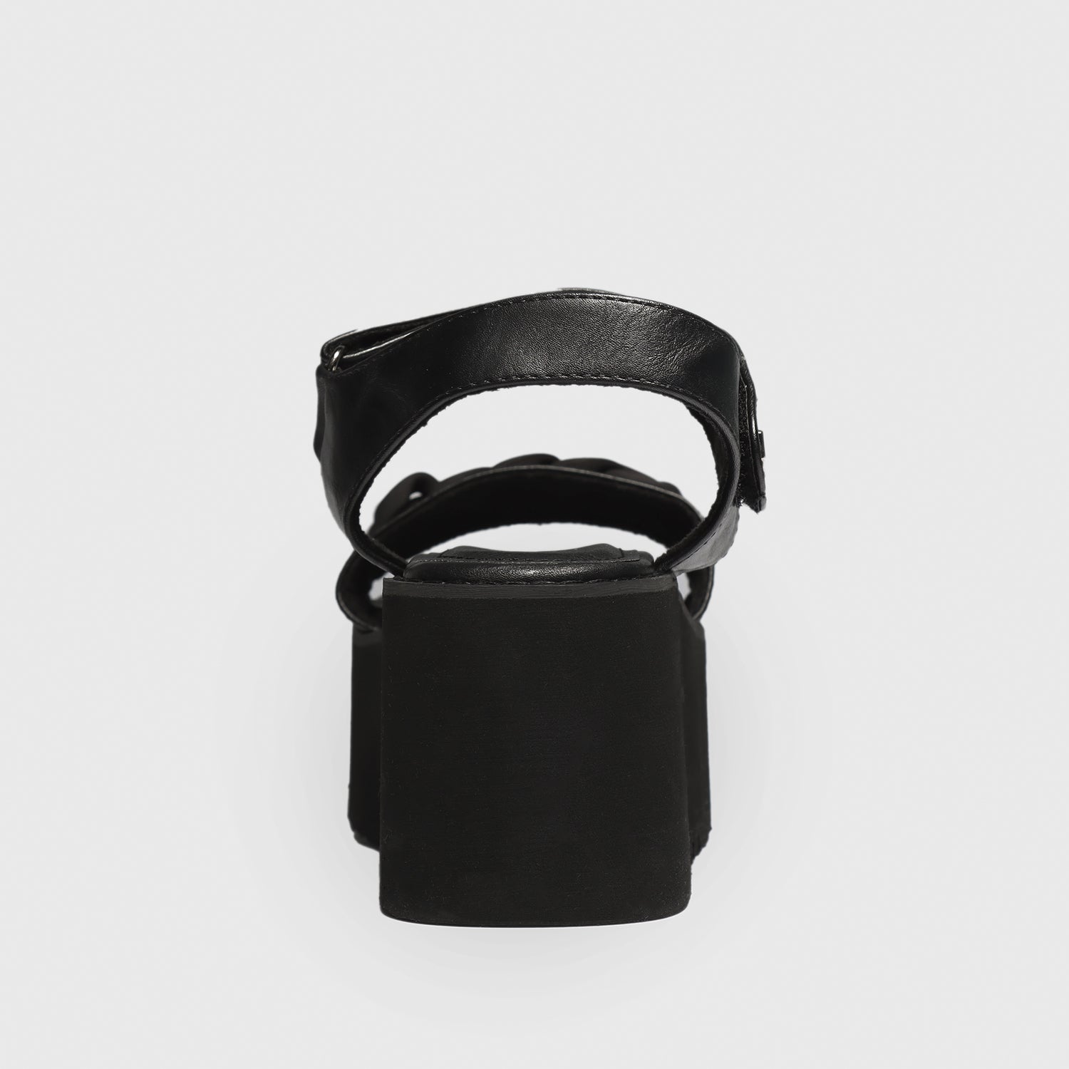 Sandalia Plataforma Negra Mujer 15626