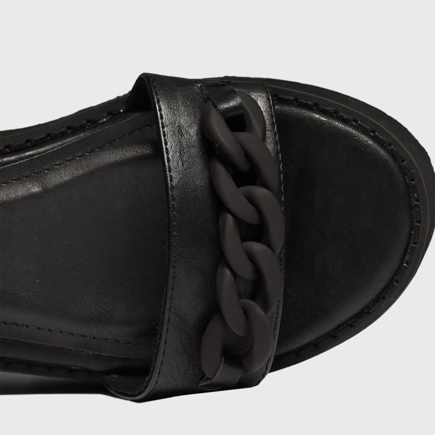 Sandalia Plataforma Negra Mujer 15626