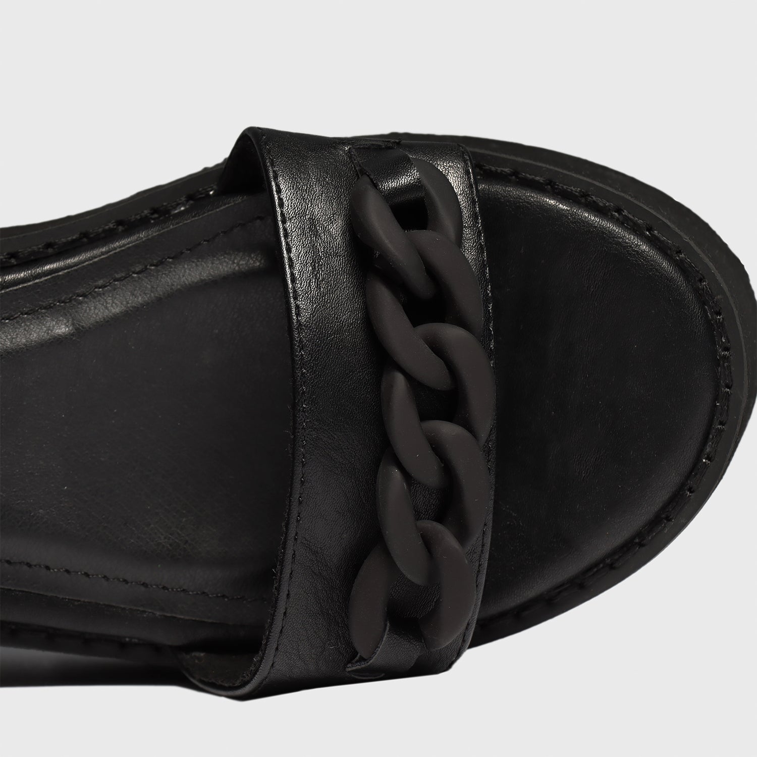 Sandalia Plataforma Negra Mujer 15626