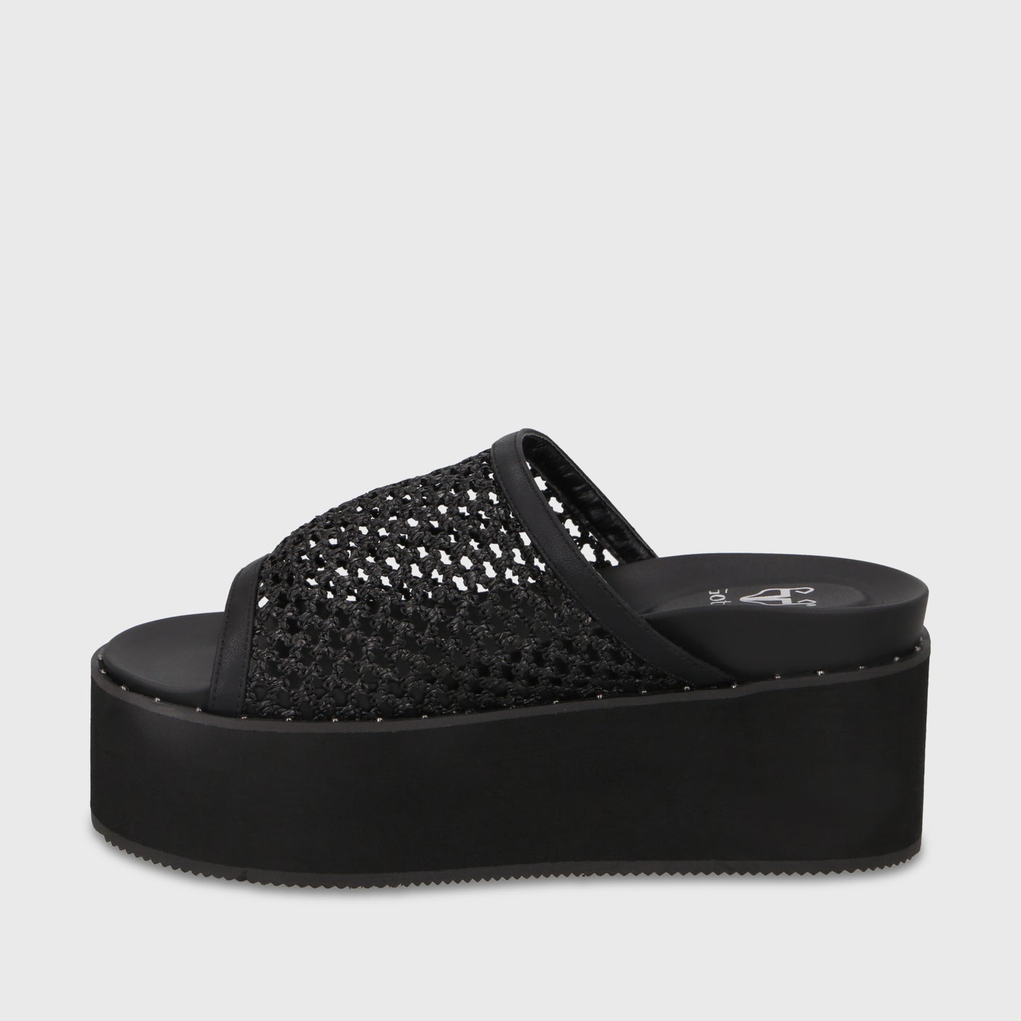 Sandalia Plataforma Negra Mujer 1566H