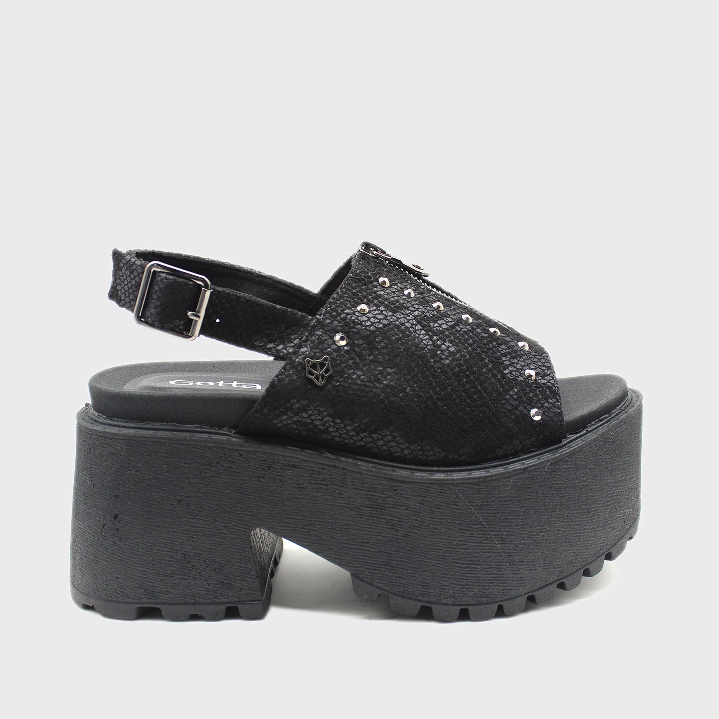 Sandalia Negra Mujer 15673