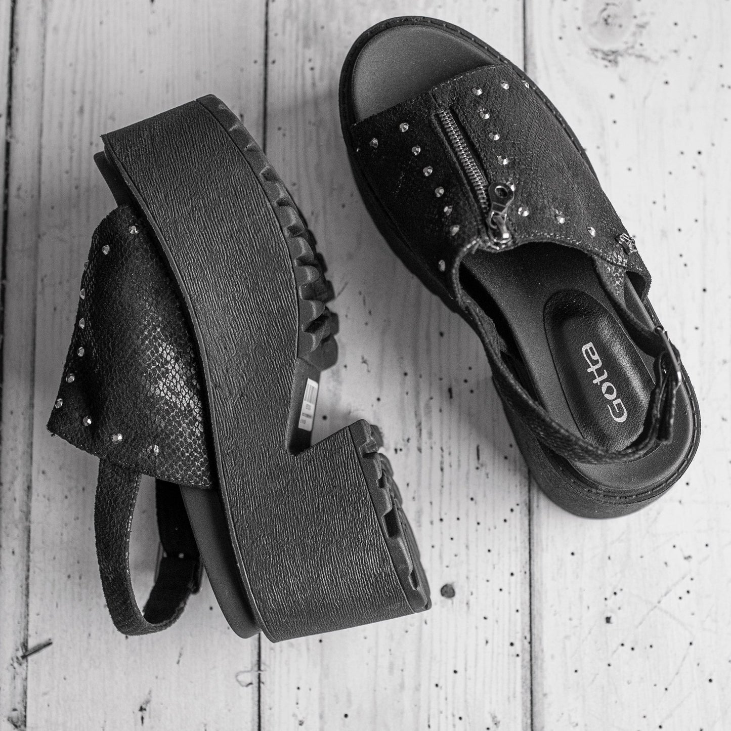 Sandalia Negra Mujer 15673