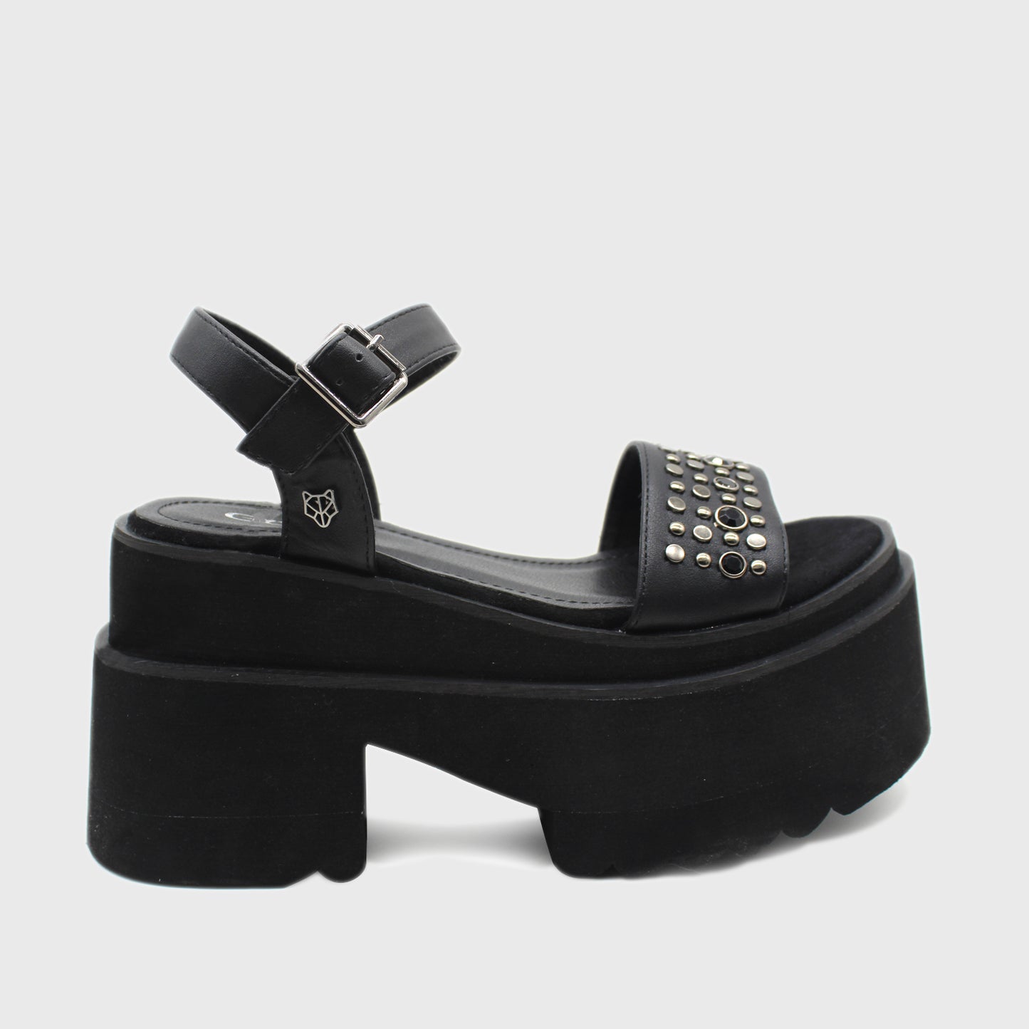 Sandalia Negra Mujer 15682