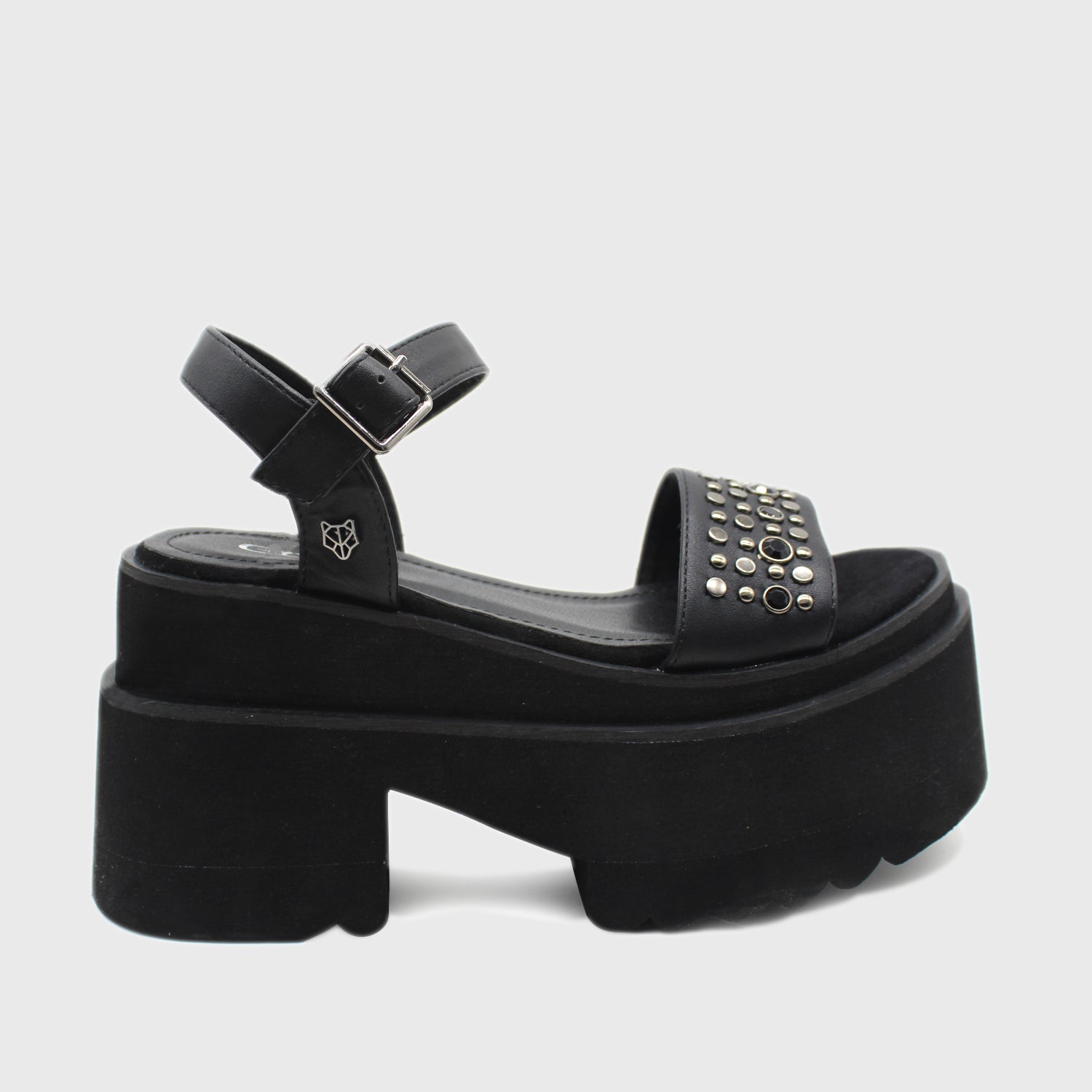 Sandalia Negra Mujer 15682