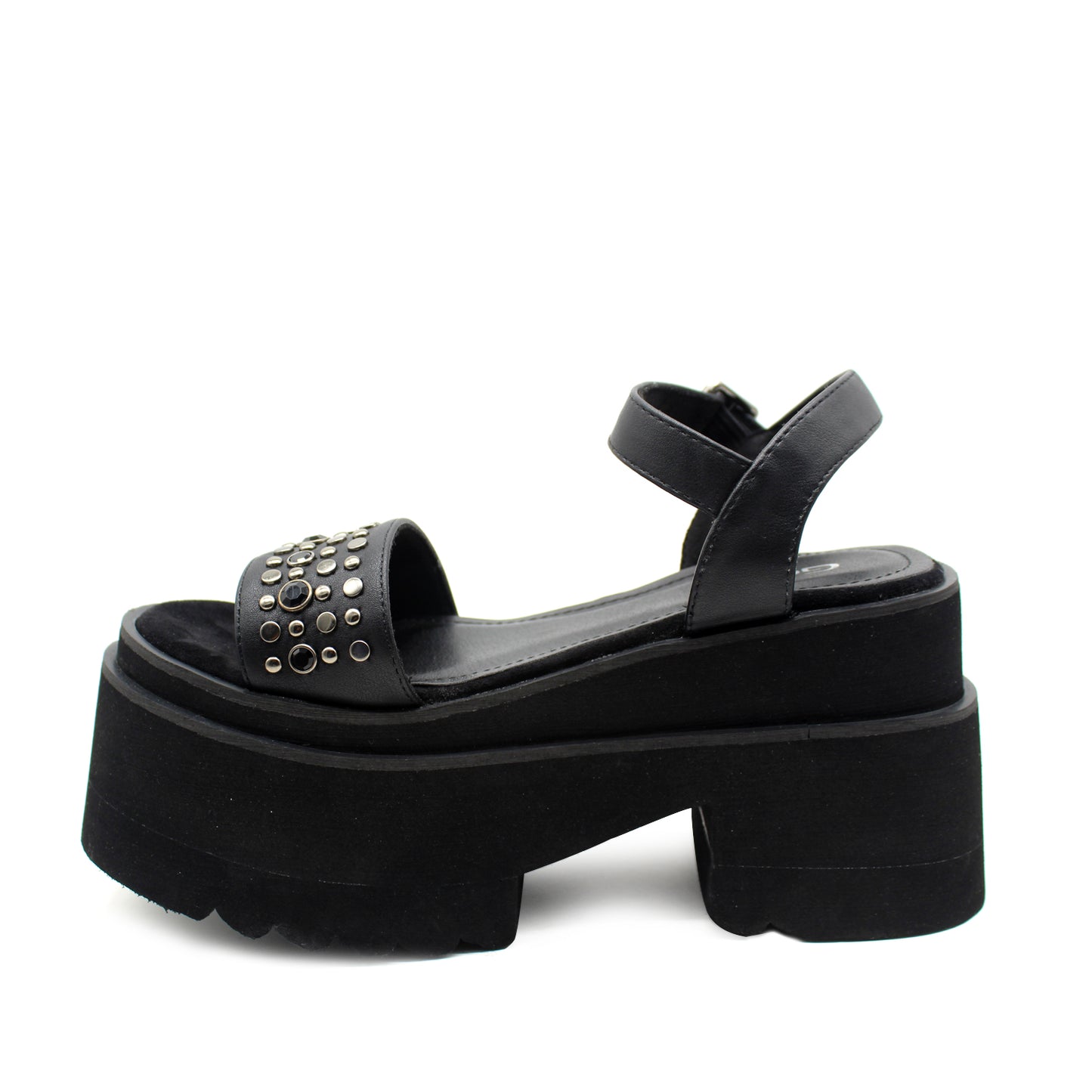 Sandalia Negra Mujer 15682