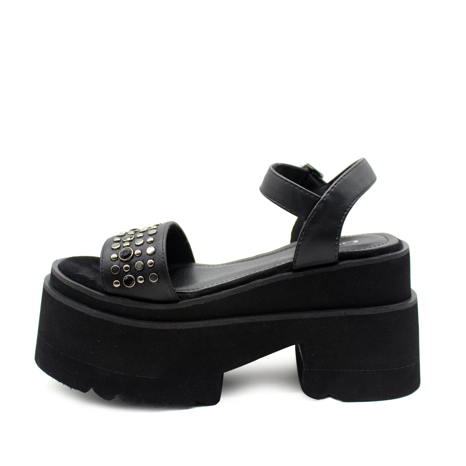 Sandalia Negra Mujer 15682