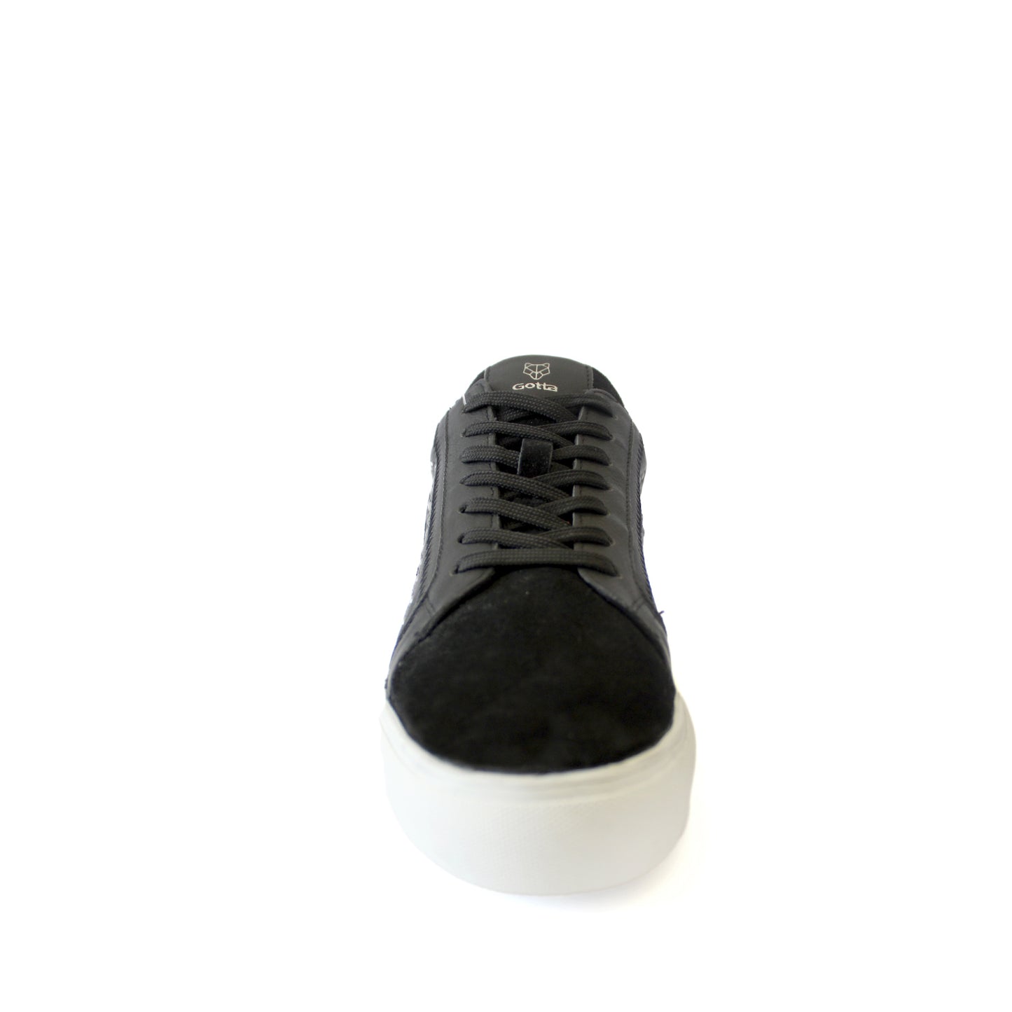 Zapatilla Negra Cuero Mujer 18521