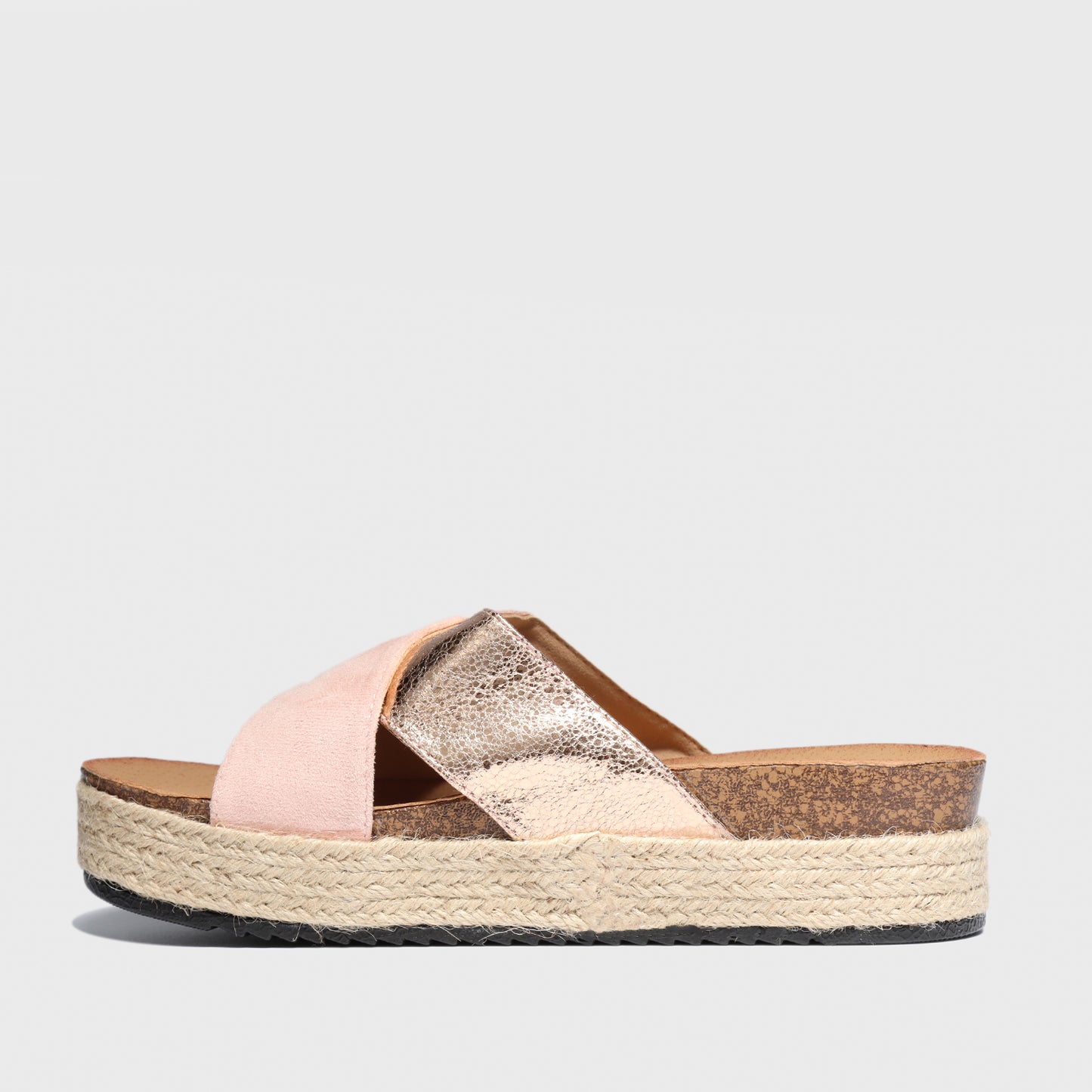 Sandalia Plataforma Rosada Mujer 23193