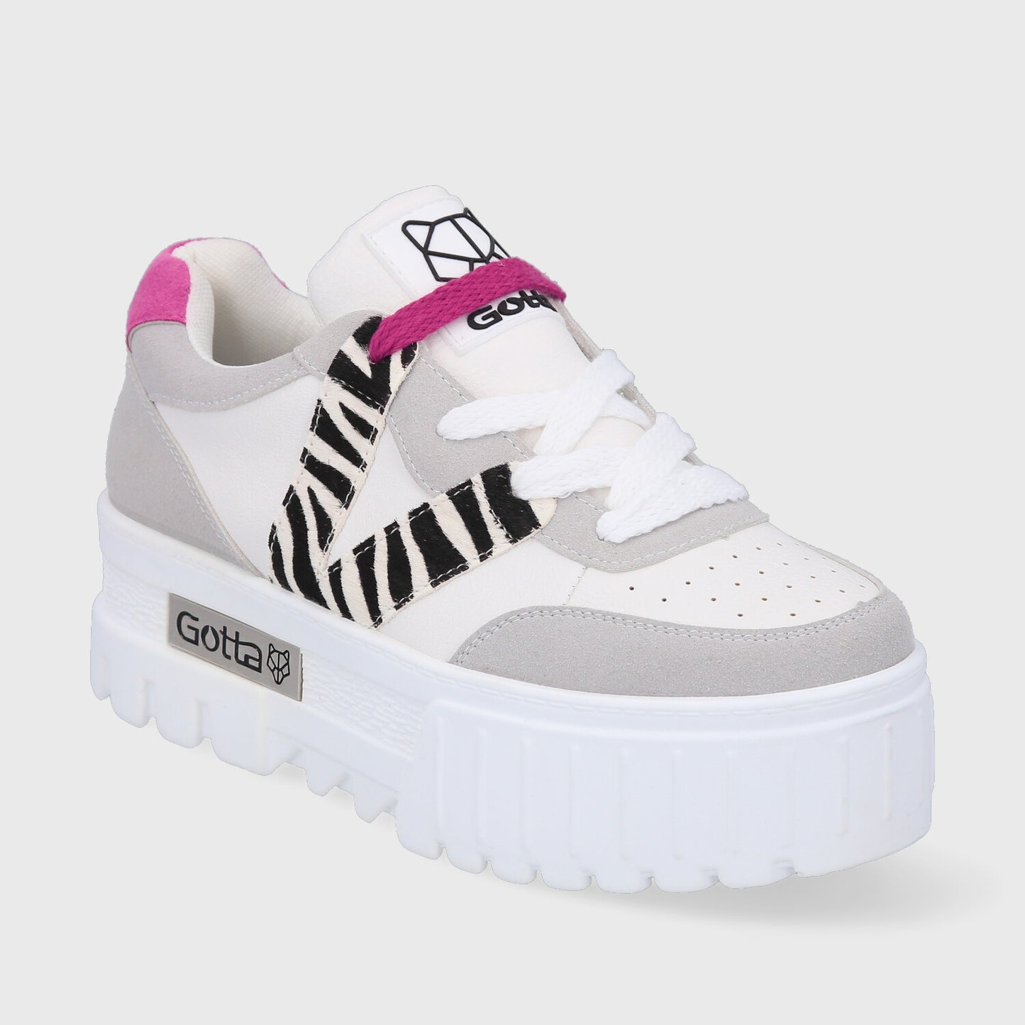 Zapatilla Plataforma Cebra Mujer 23242
