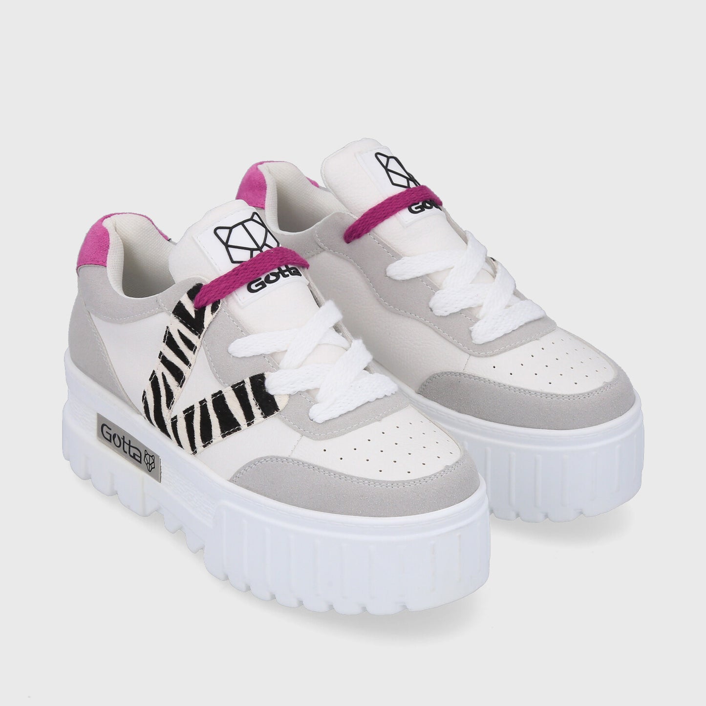 Zapatilla Plataforma Cebra Mujer 23242
