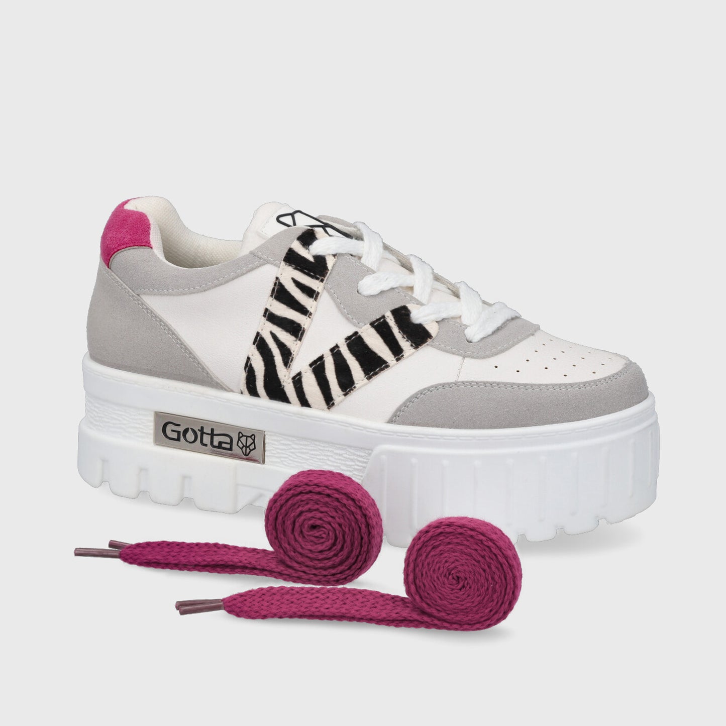 Zapatilla Plataforma Cebra Mujer 23242