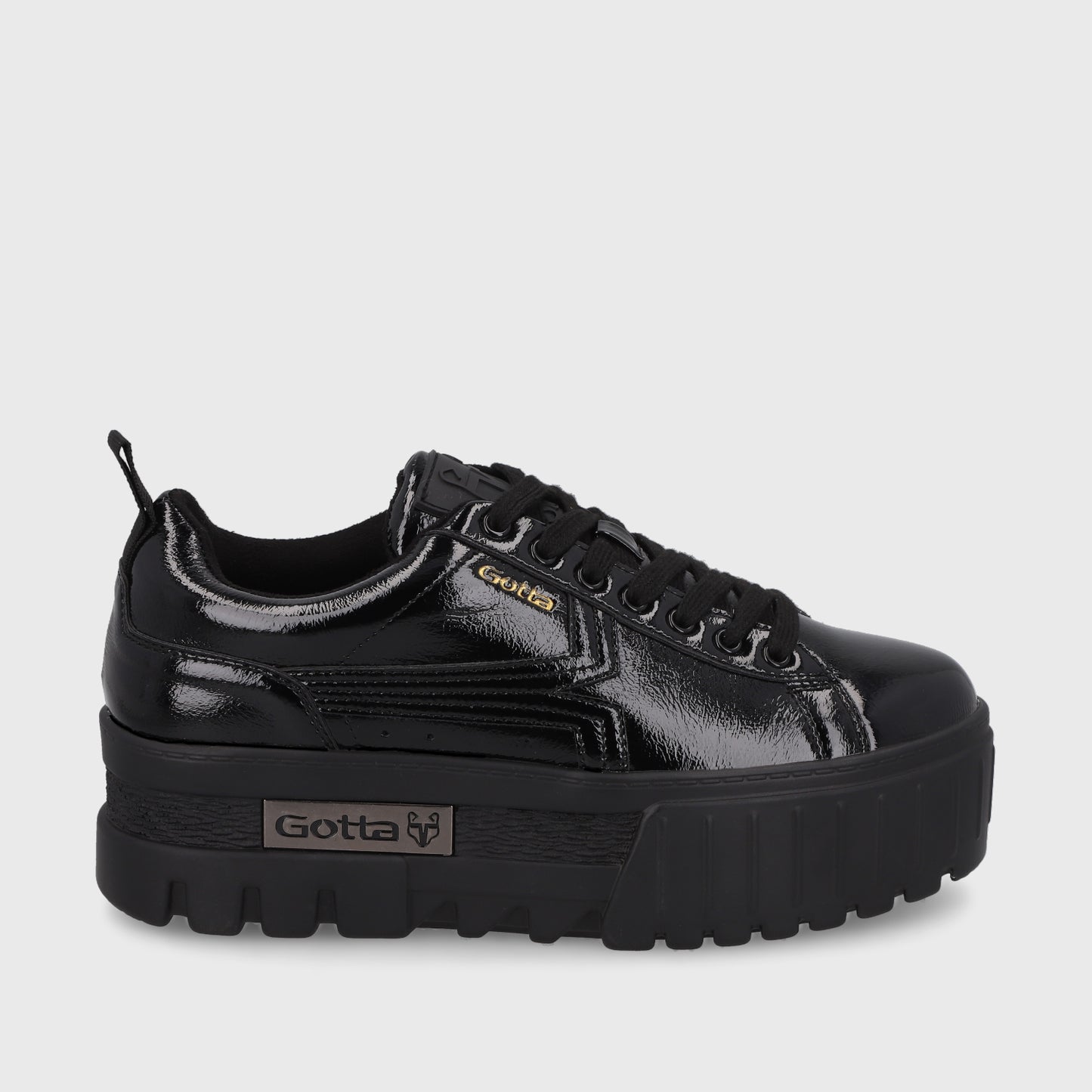Zapatilla Plataforma Negra Mujer 23243