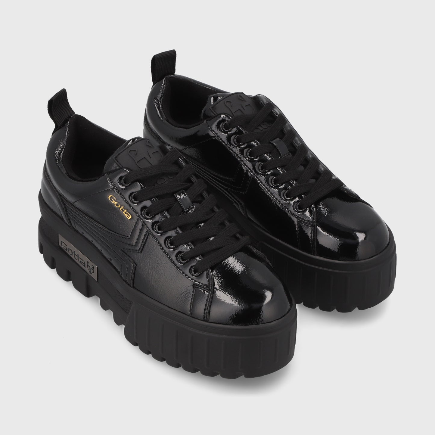 Zapatilla Plataforma Negra Mujer 23243