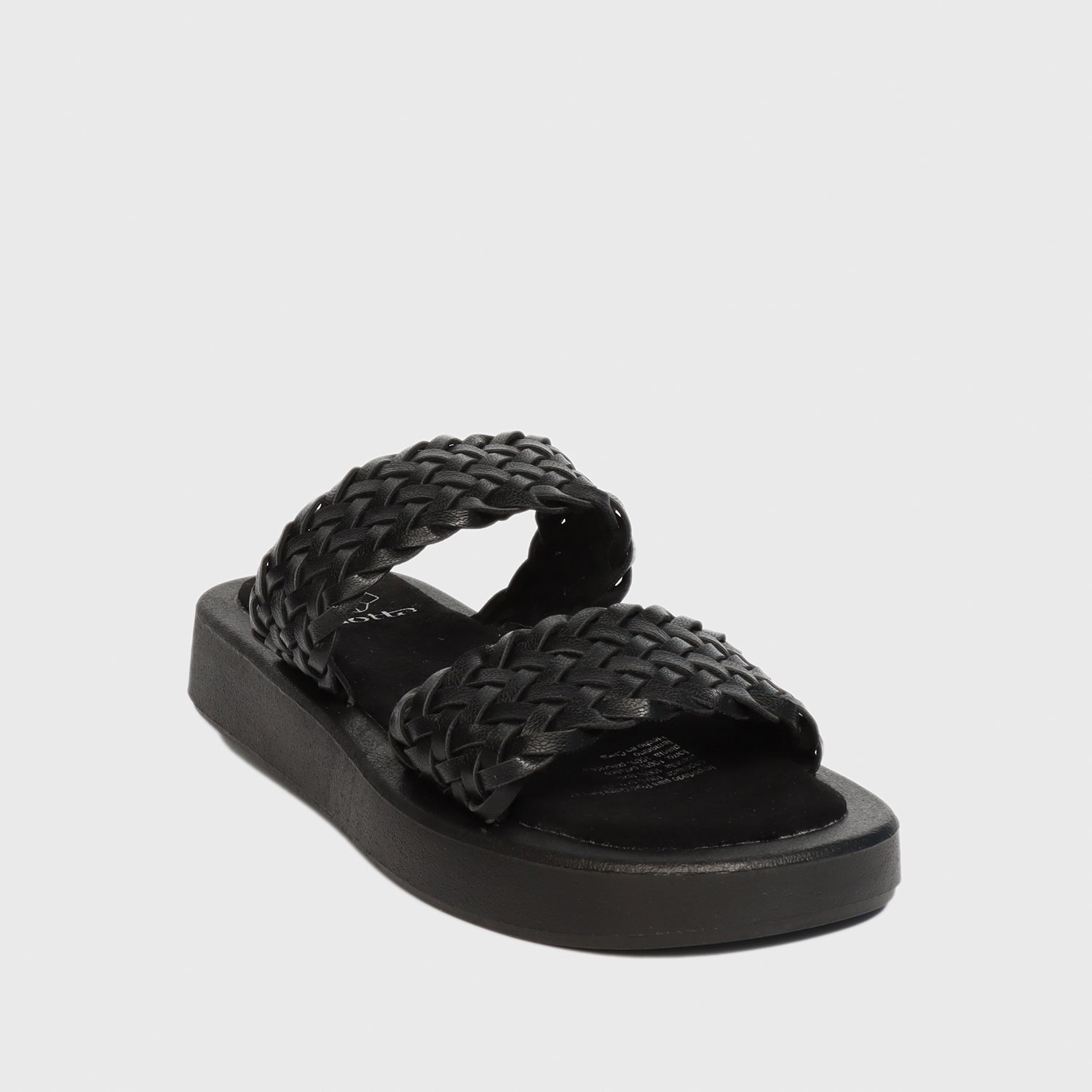 Sandalia Plana Negra Mujer 23290