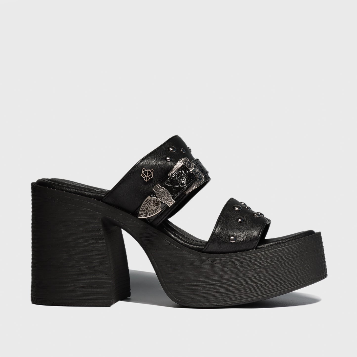 Sandalia Negra Mujer 25411