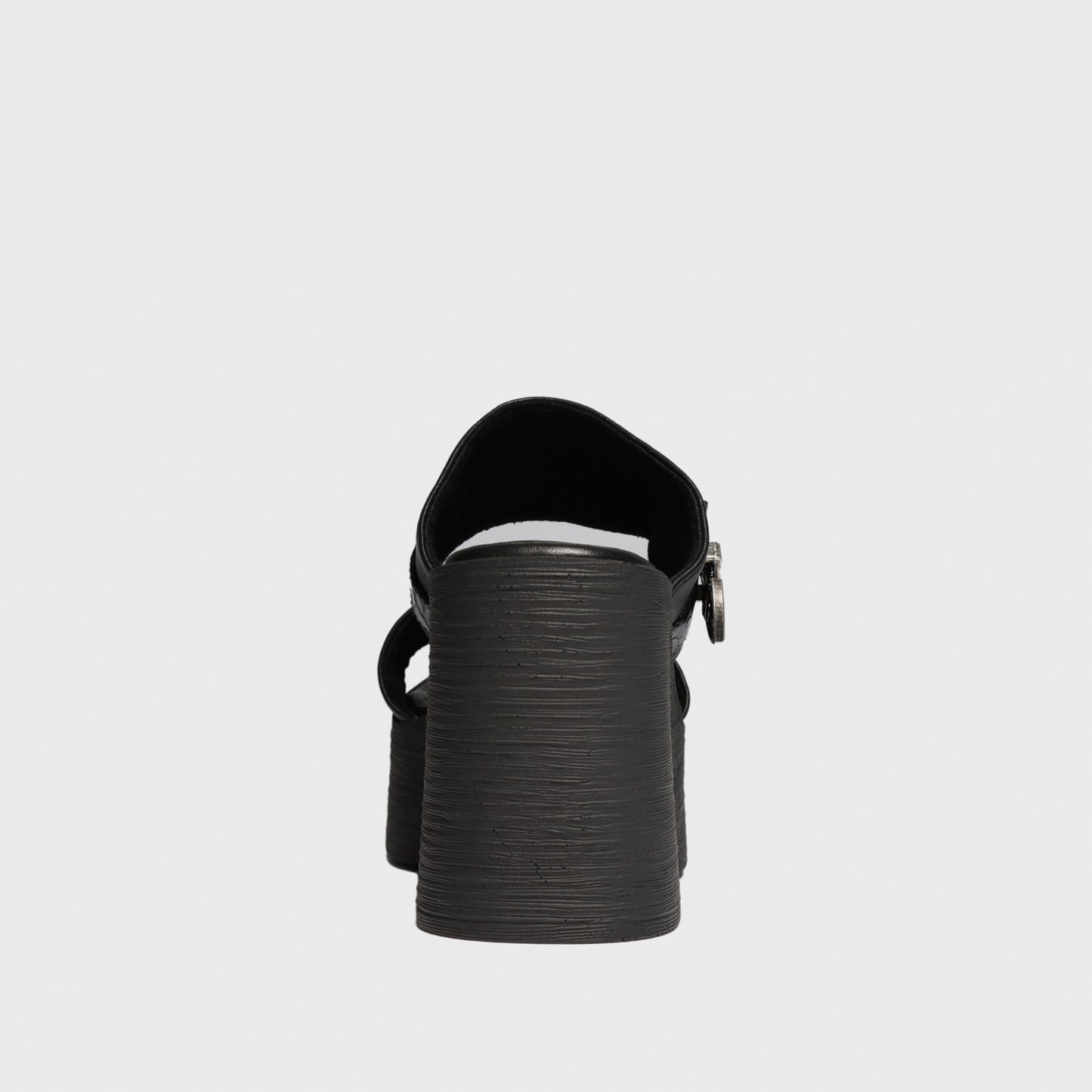 Sandalia Negra Mujer 25411
