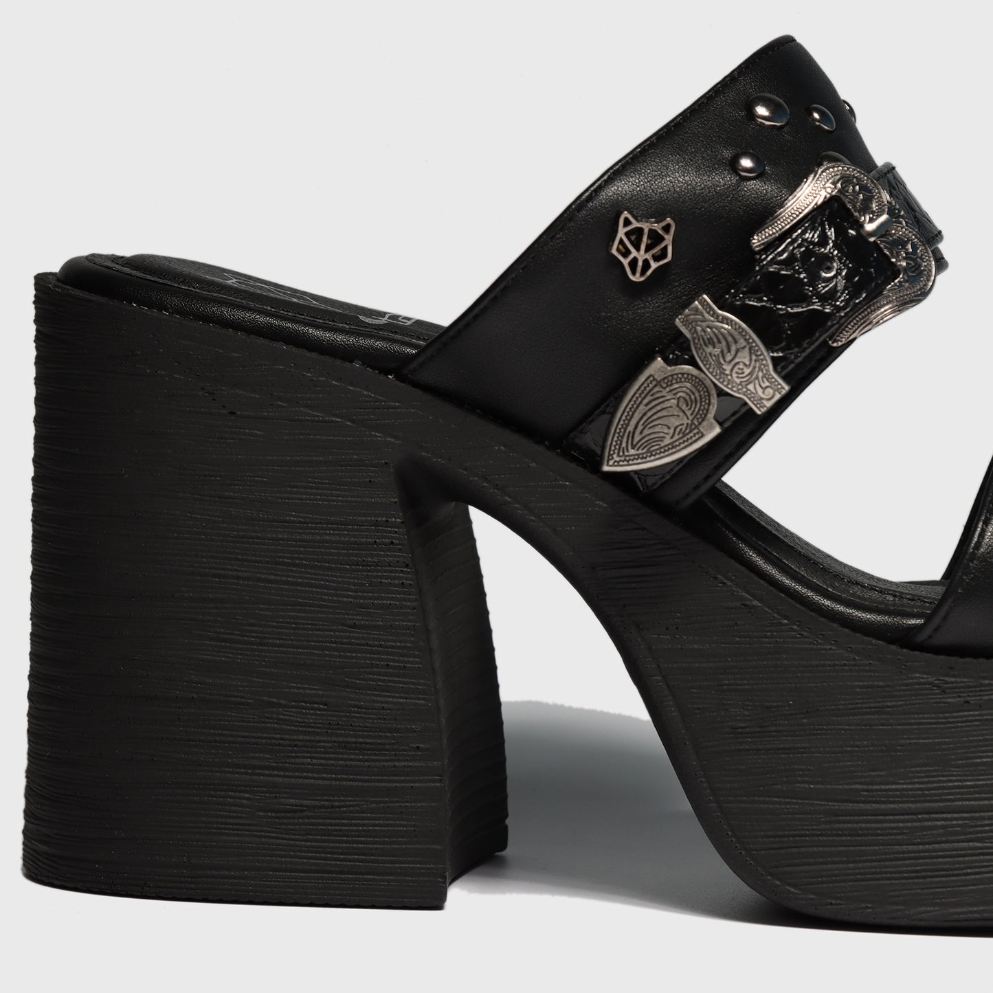 Sandalia Negra Mujer 25411