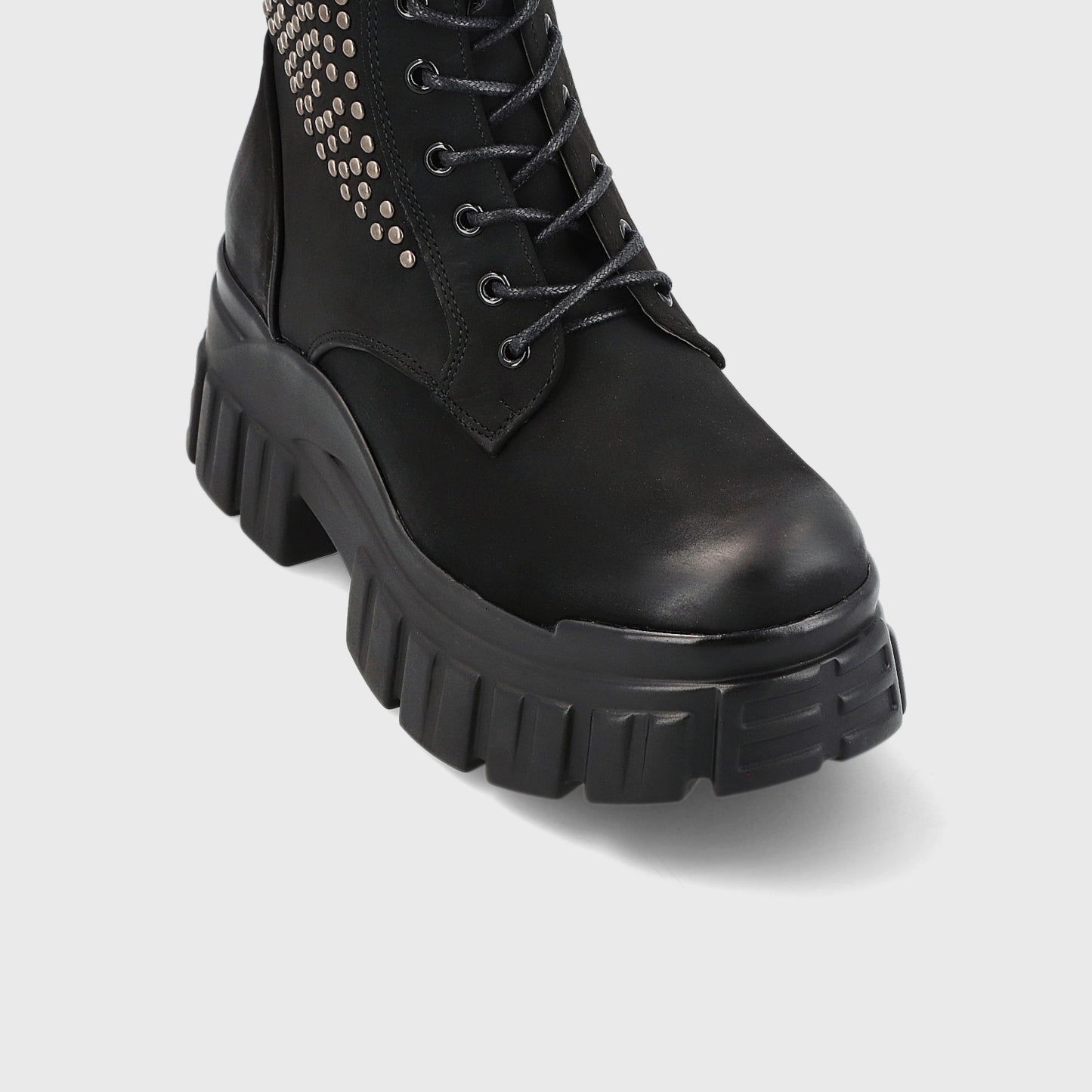 Botín Plataforma Negro Mujer 25663