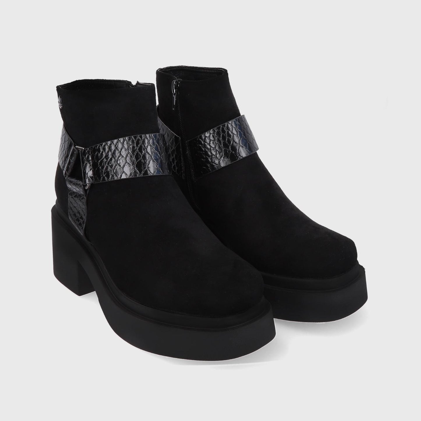 Botín Taco Negro Mujer 25673