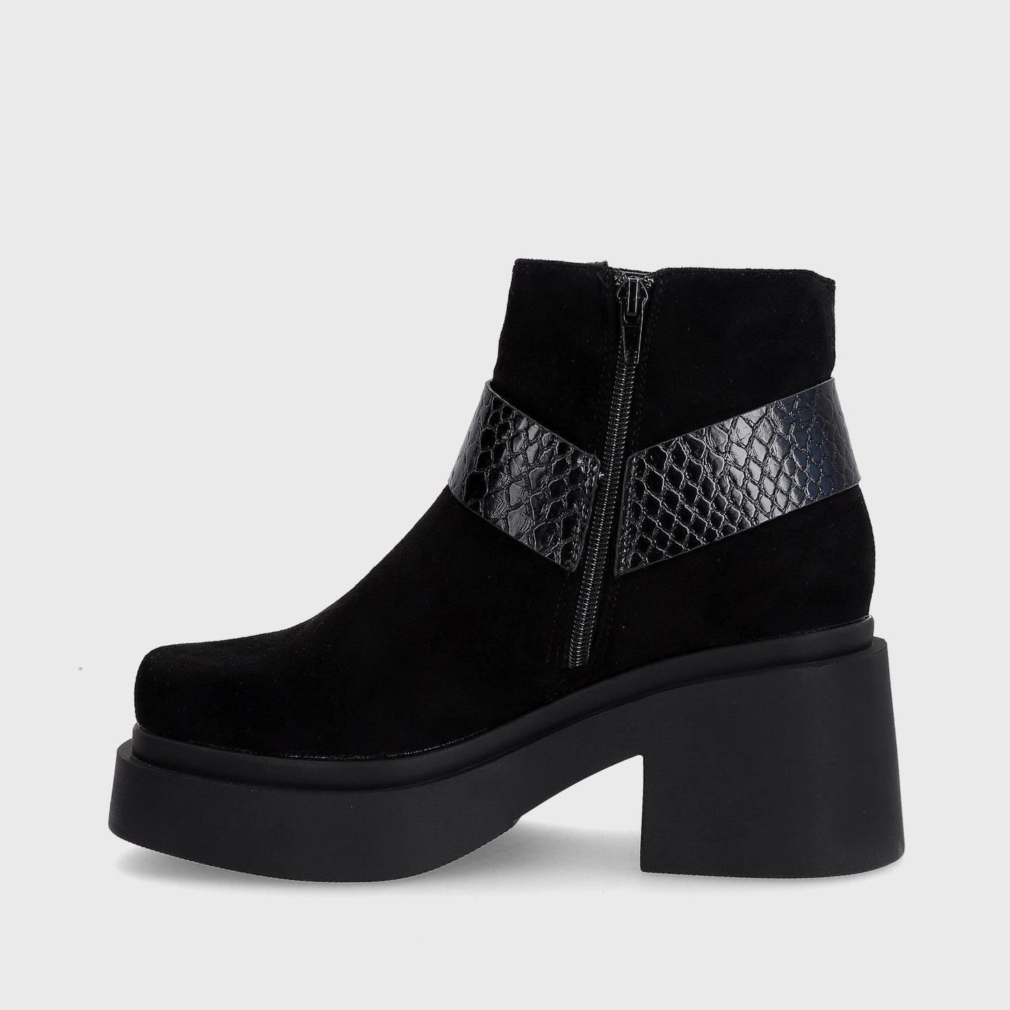 Botín Taco Negro Mujer 25673