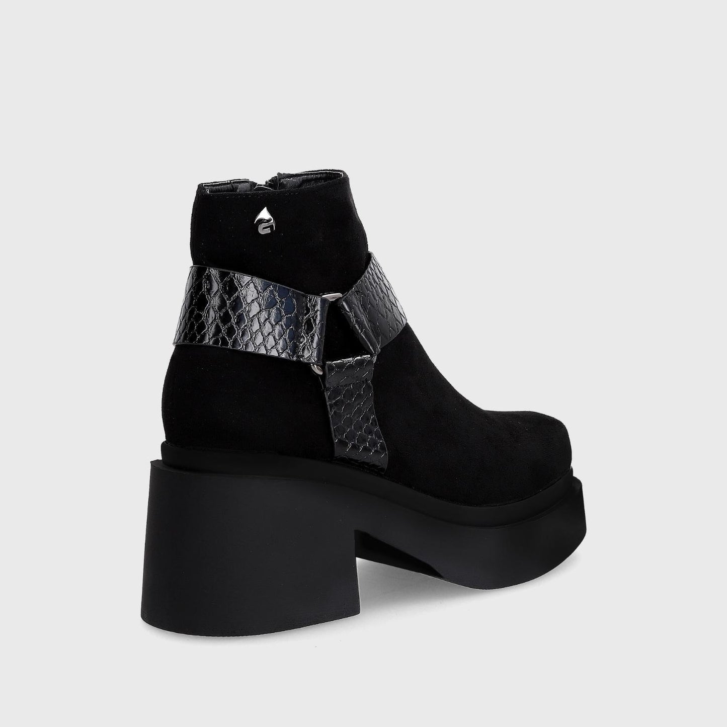 Botín Taco Negro Mujer 25673