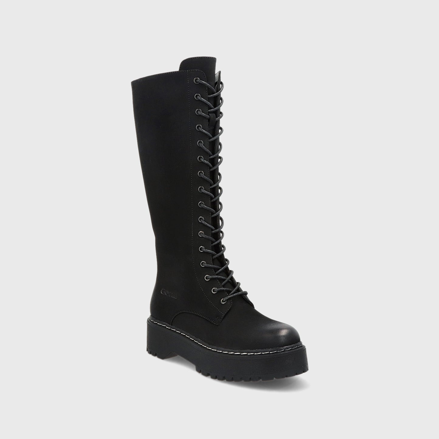 Bota Plataforma Negra Mujer 26061
