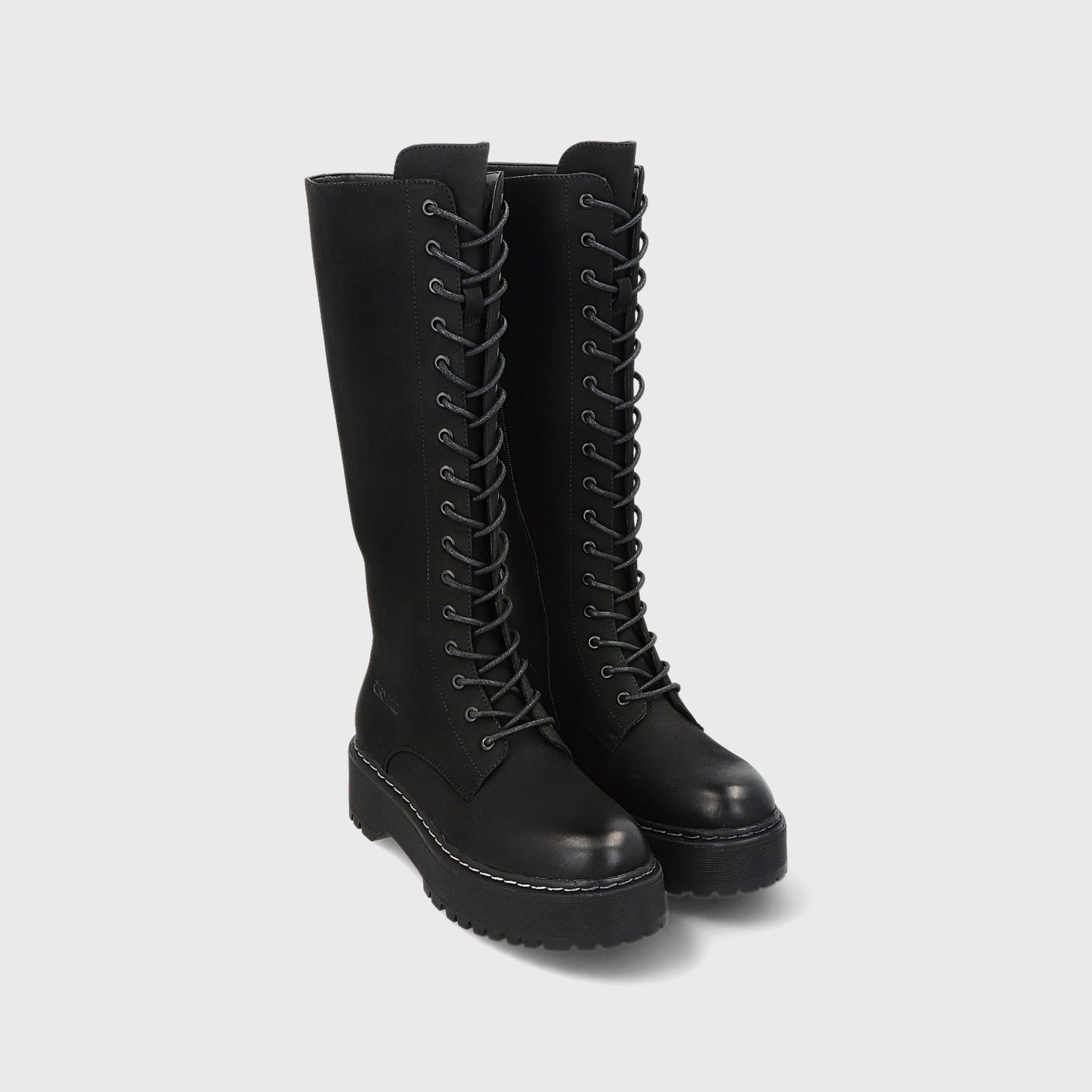 Bota Plataforma Negra Mujer 26061