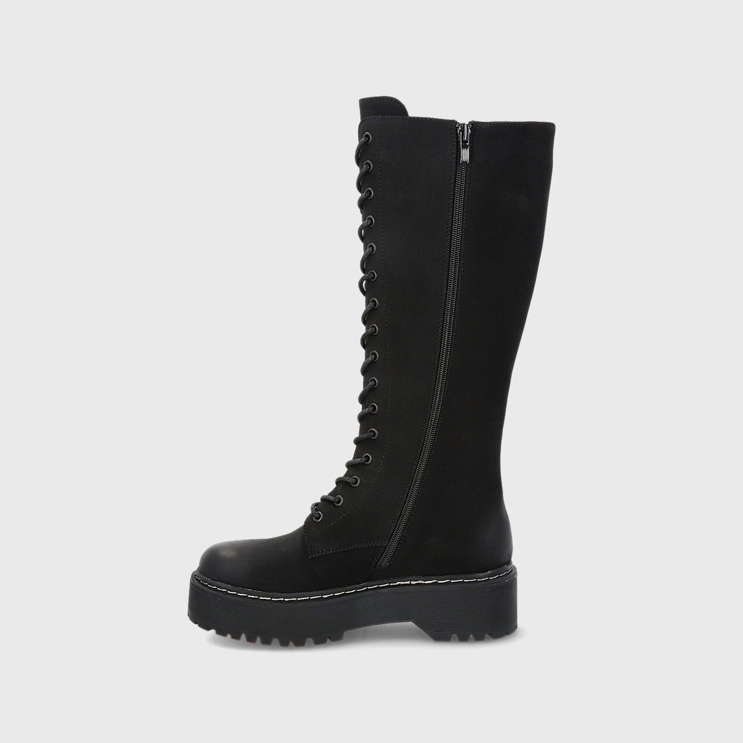 Bota Plataforma Negra Mujer 26061