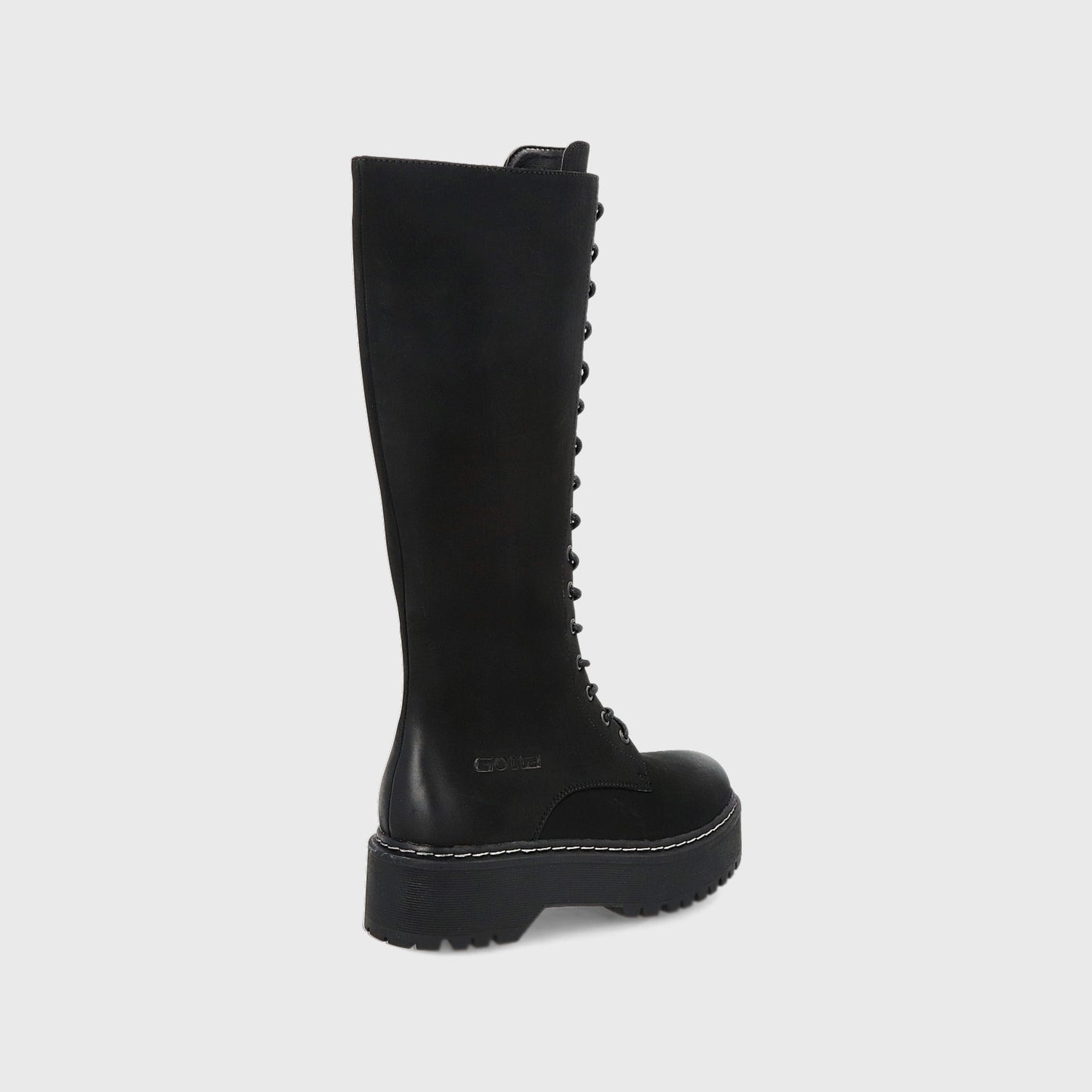 Bota Plataforma Negra Mujer 26061