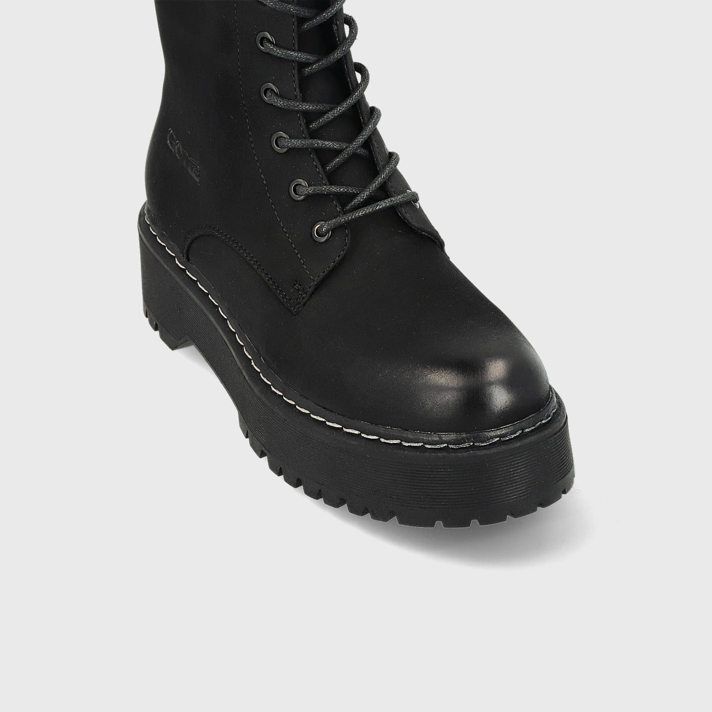 Bota Plataforma Negra Mujer 26061