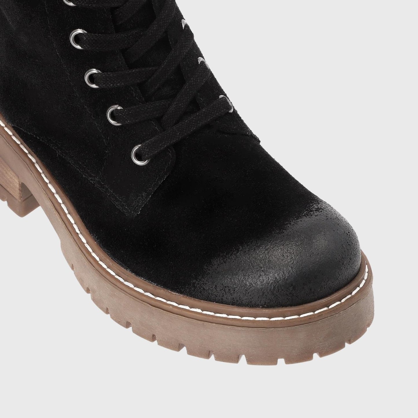 Bota Cuero Negra Mujer 28505
