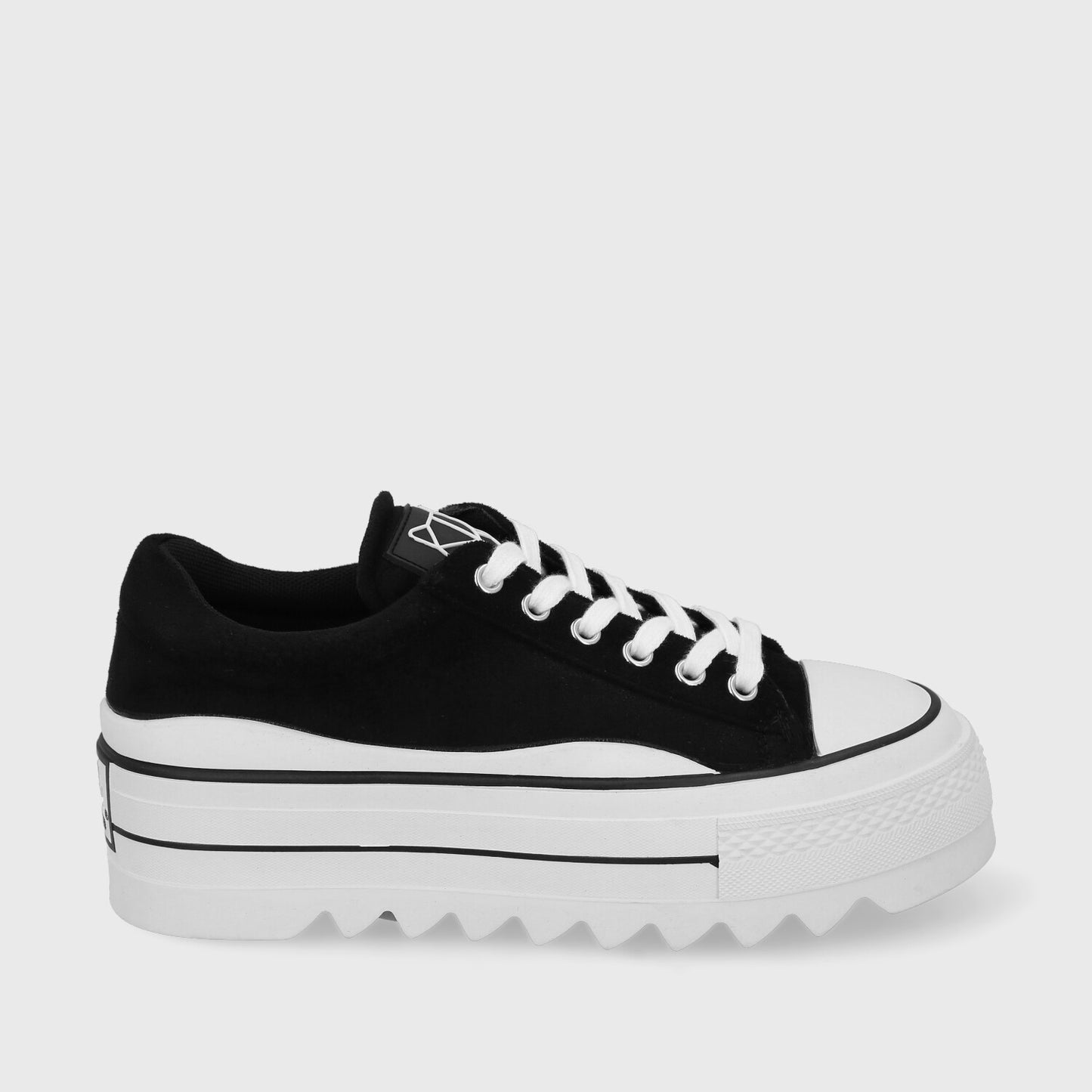 Zapatilla Plataforma Negra Mujer 33740