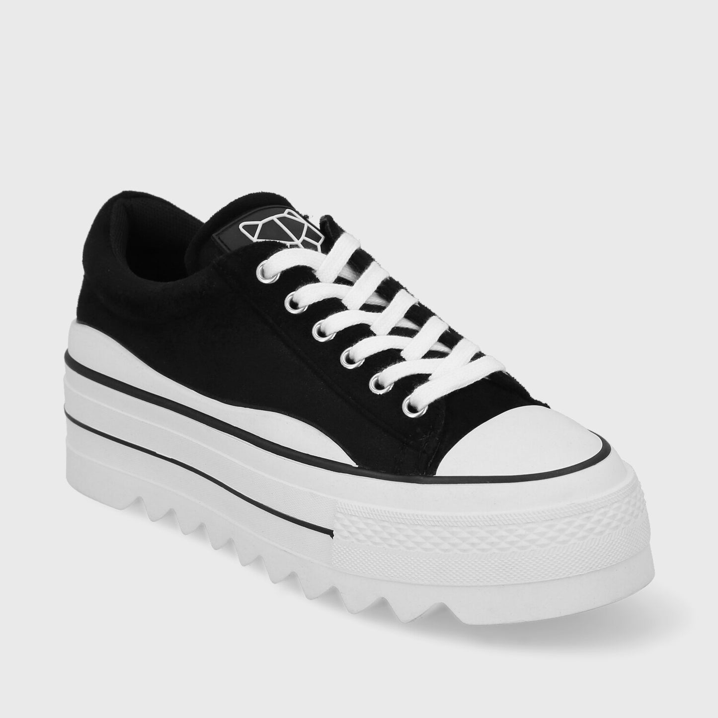 Zapatilla Plataforma Negra Mujer 33740