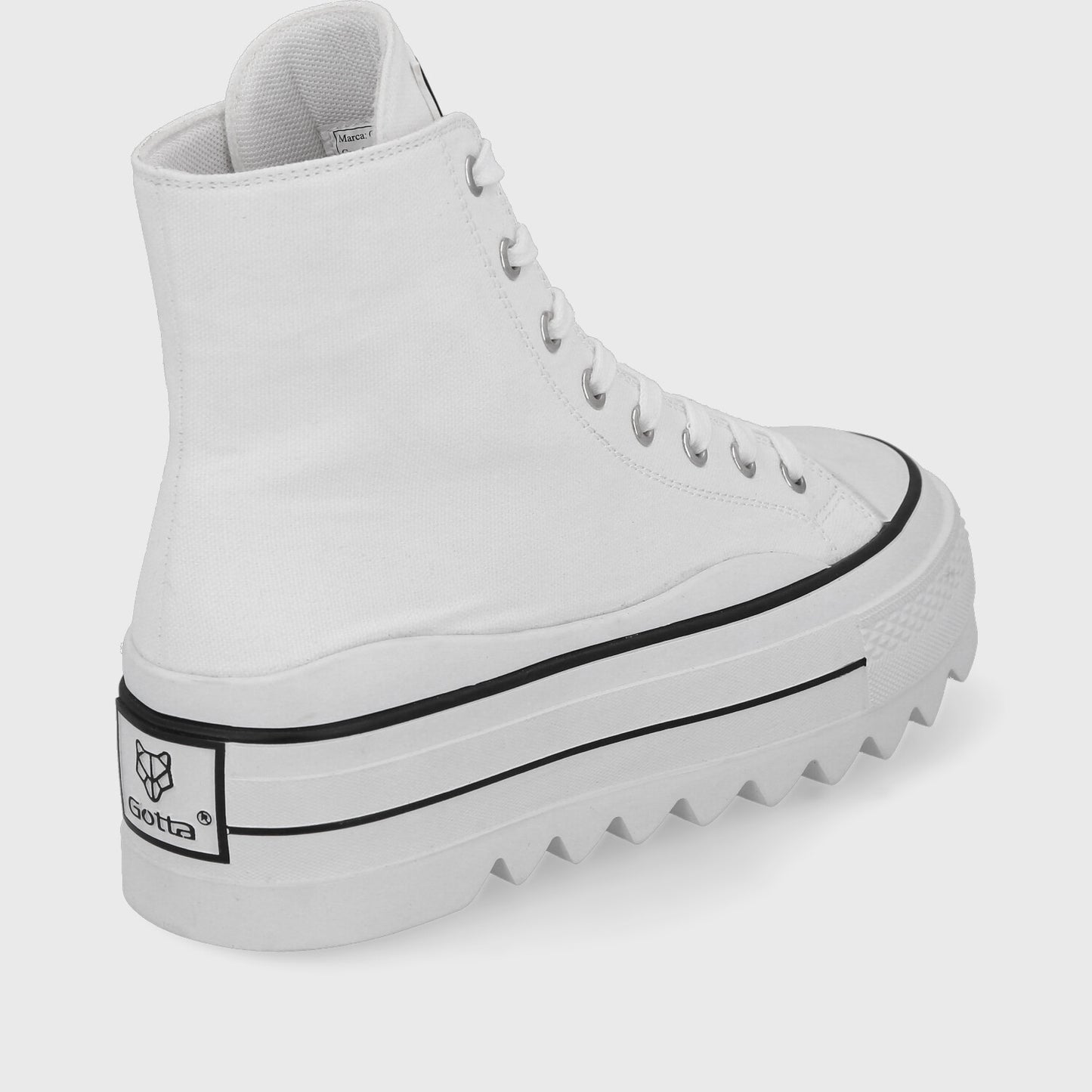 Zapatilla Plataforma Blanca Mujer 33742