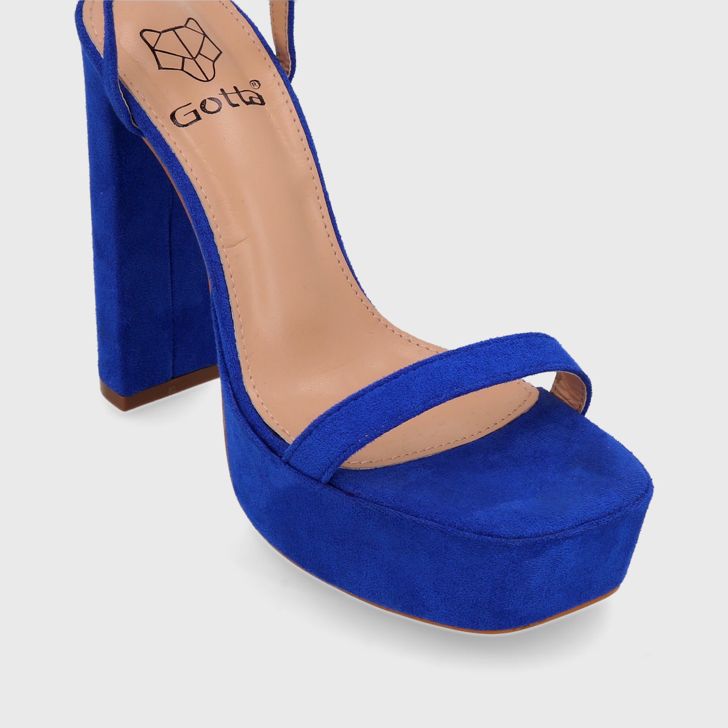 Sandalia Taco Azul Mujer 35101