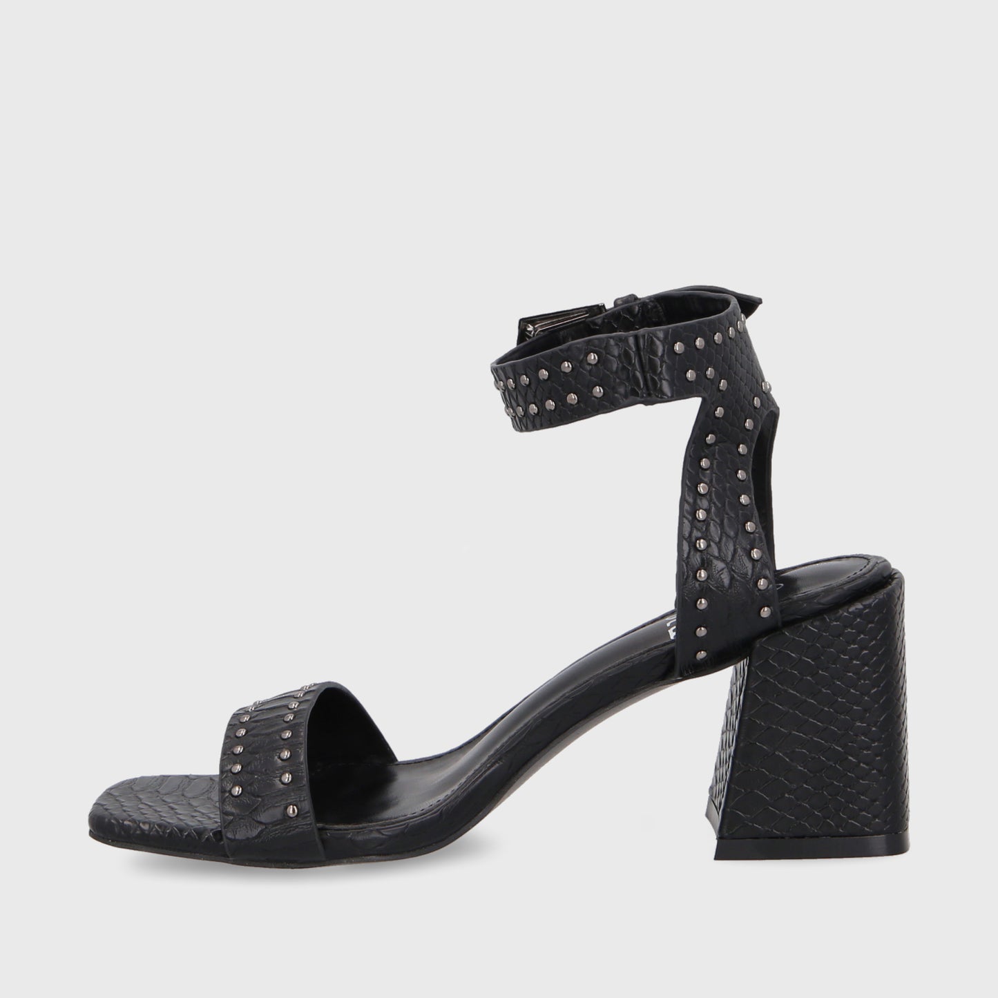 Sandalia Taco Negra Mujer 35131