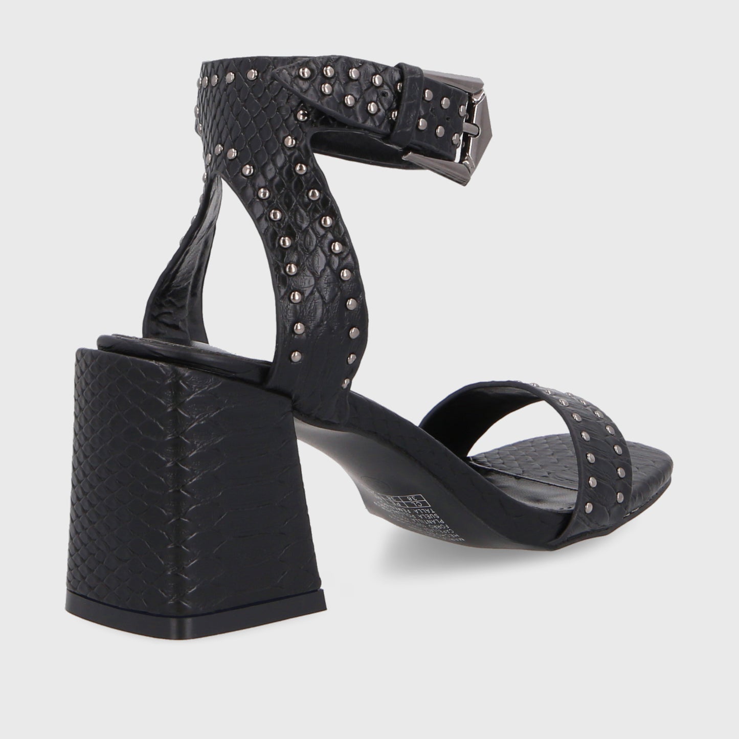 Sandalia Taco Negra Mujer 35131