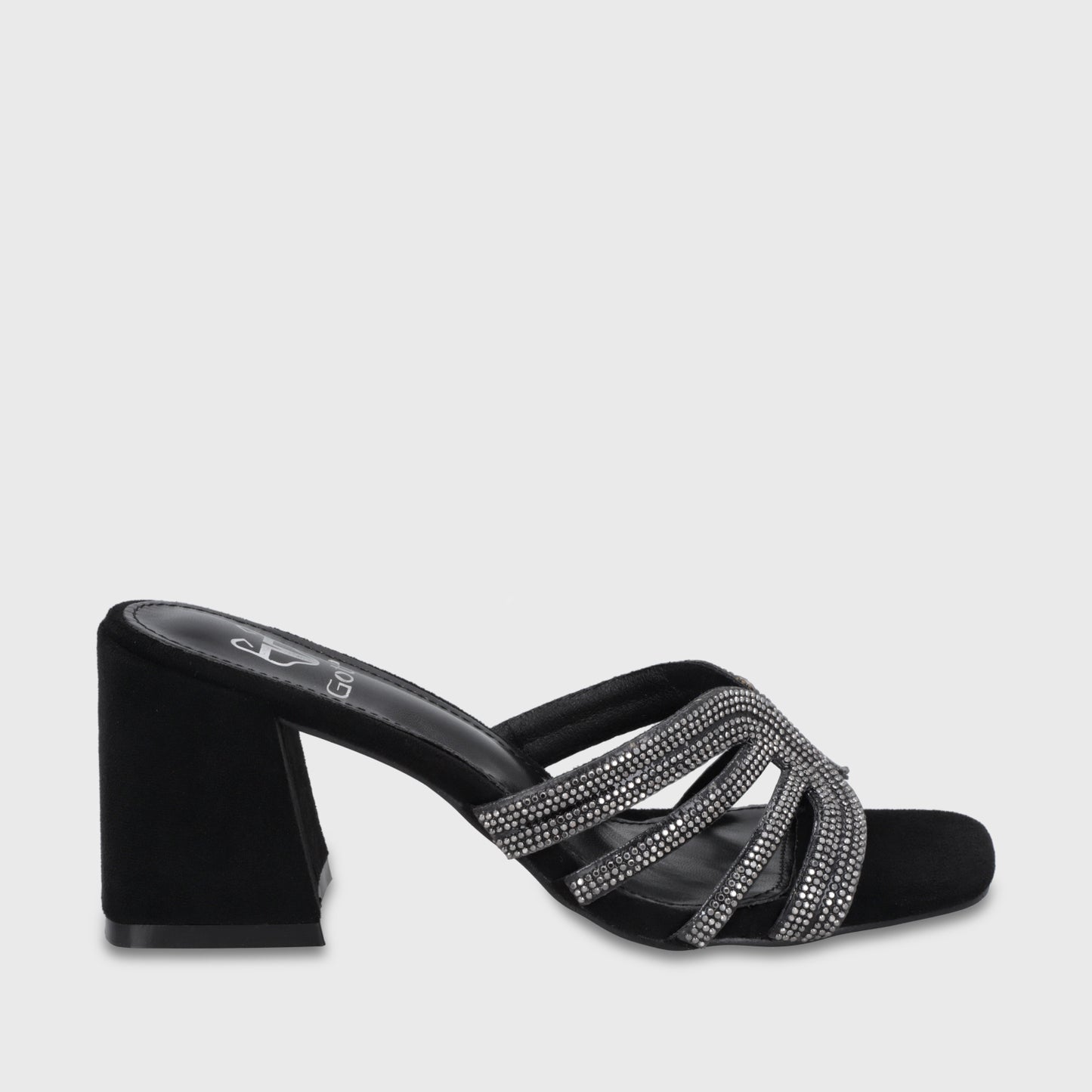 Sandalia Taco Negra Mujer 35135
