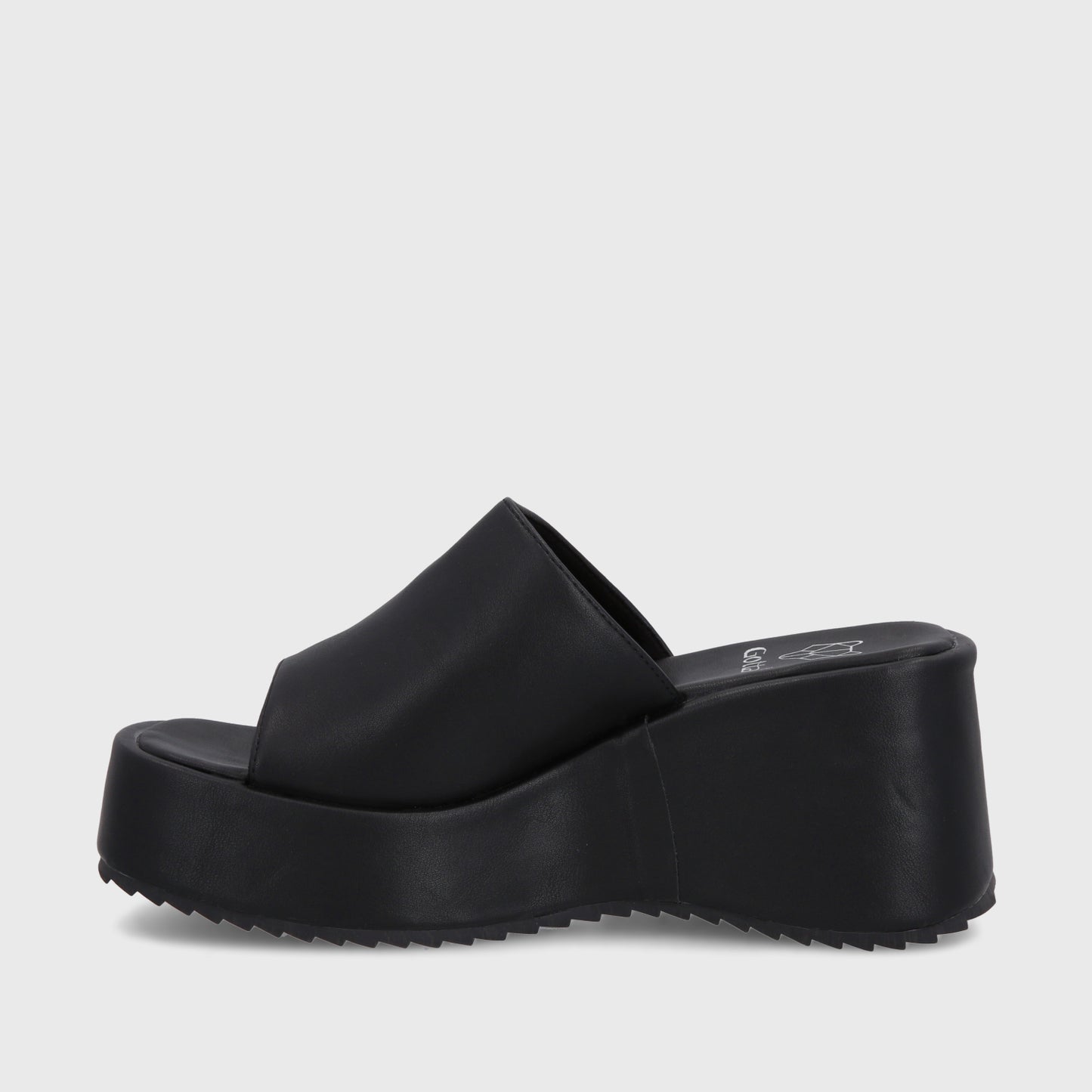 Sandalia Plataforma Negra Mujer 35240