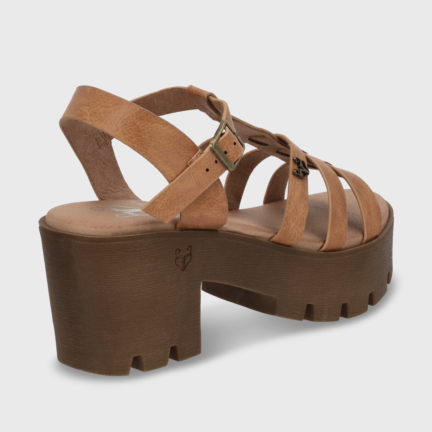 Sandalia Plataforma Beige Mujer 43023