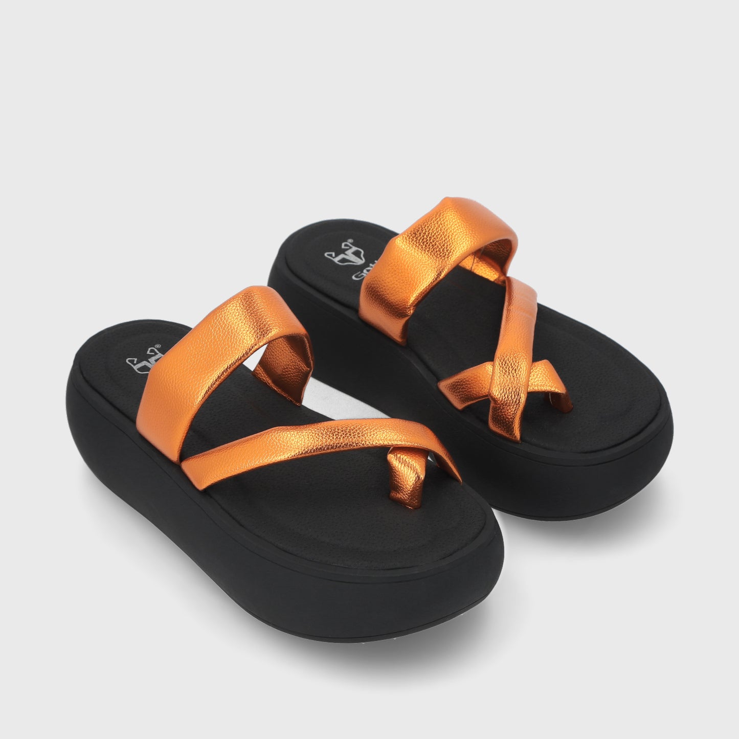 Sandalia Naranja Mujer 43031
