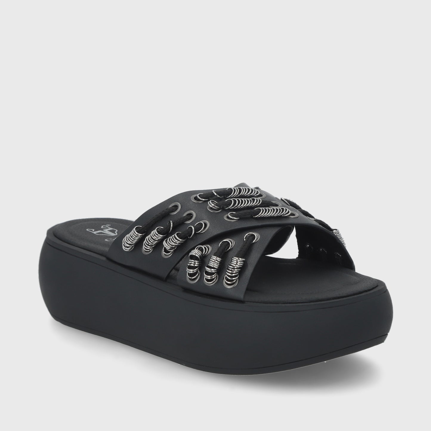 Sandalia Negra Mujer 43033