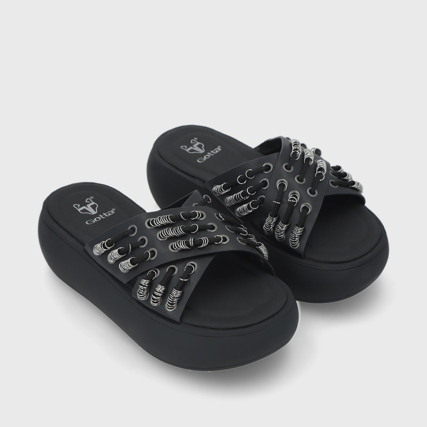 Sandalia Negra Mujer 43033